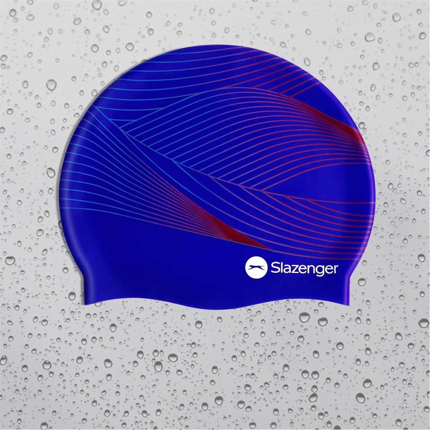 Slazenger Print Silicone Swimming Cap Adults