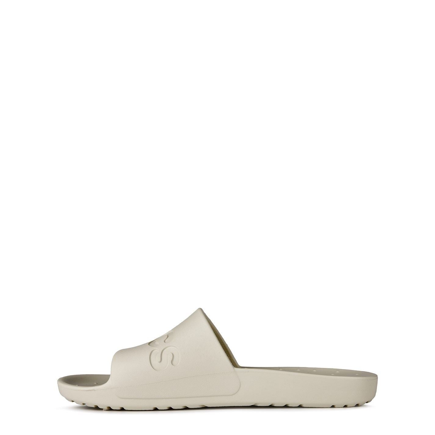 Crocs Logo Print Open Toe Flat Heel Slides