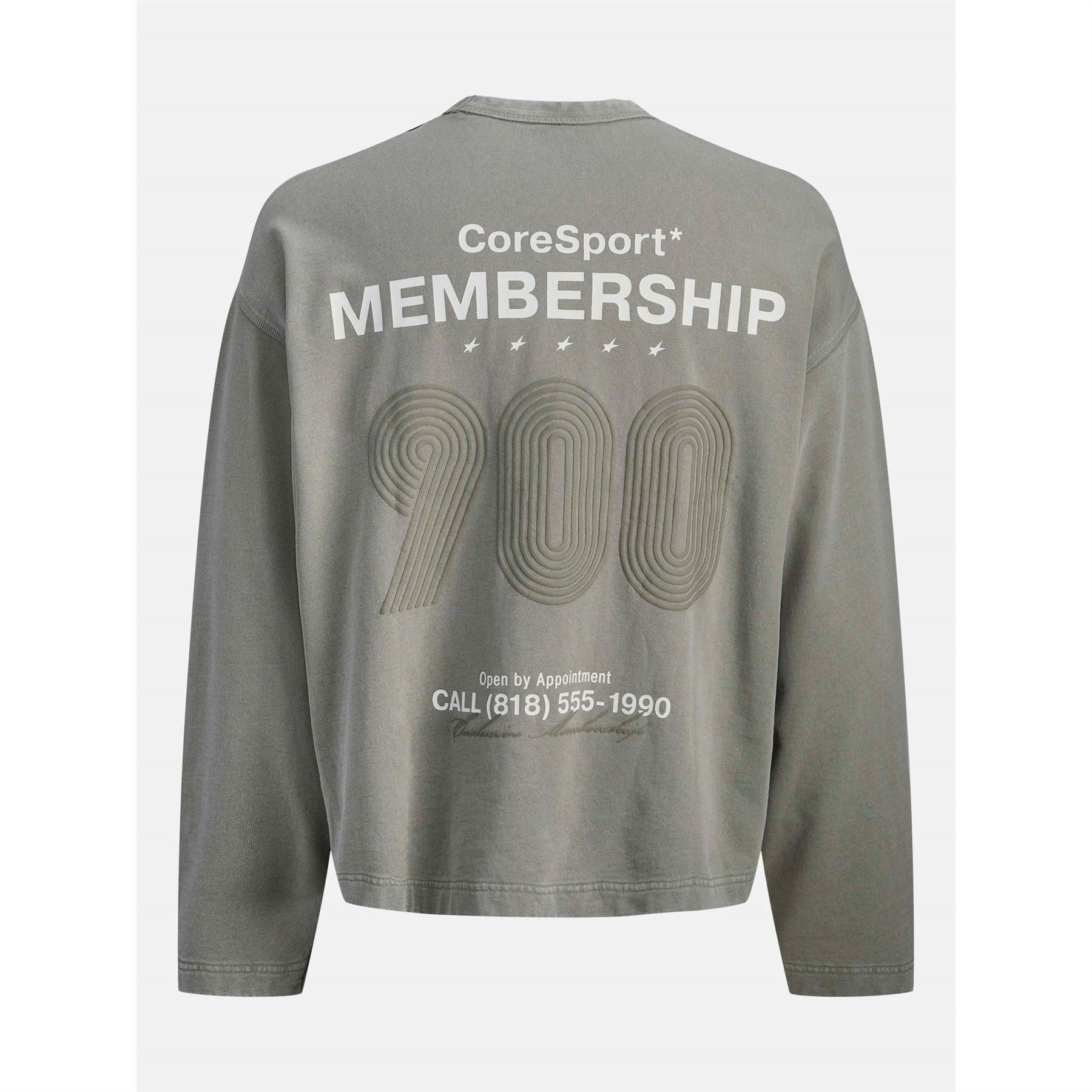 Jack and Jones Athletico Lettering Graphic Long Sleeve Sweatshirt