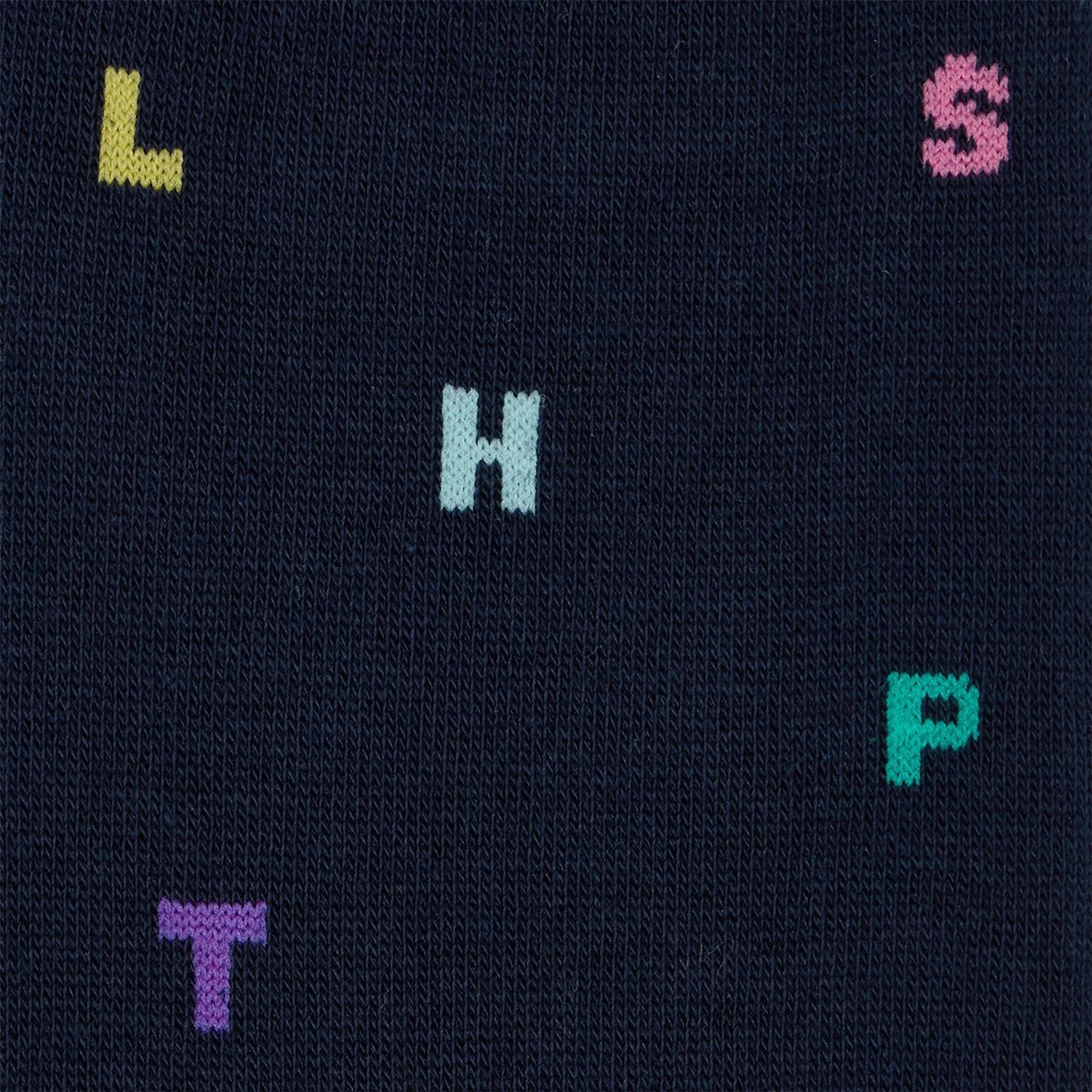 Paul Smith Keanu Stamp Lettering Crew Socks
