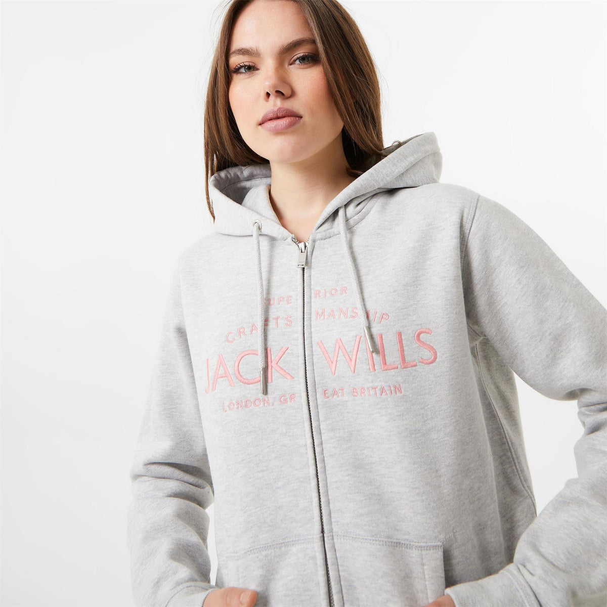 Jack Wills Hunston Logo Zip Hoodie