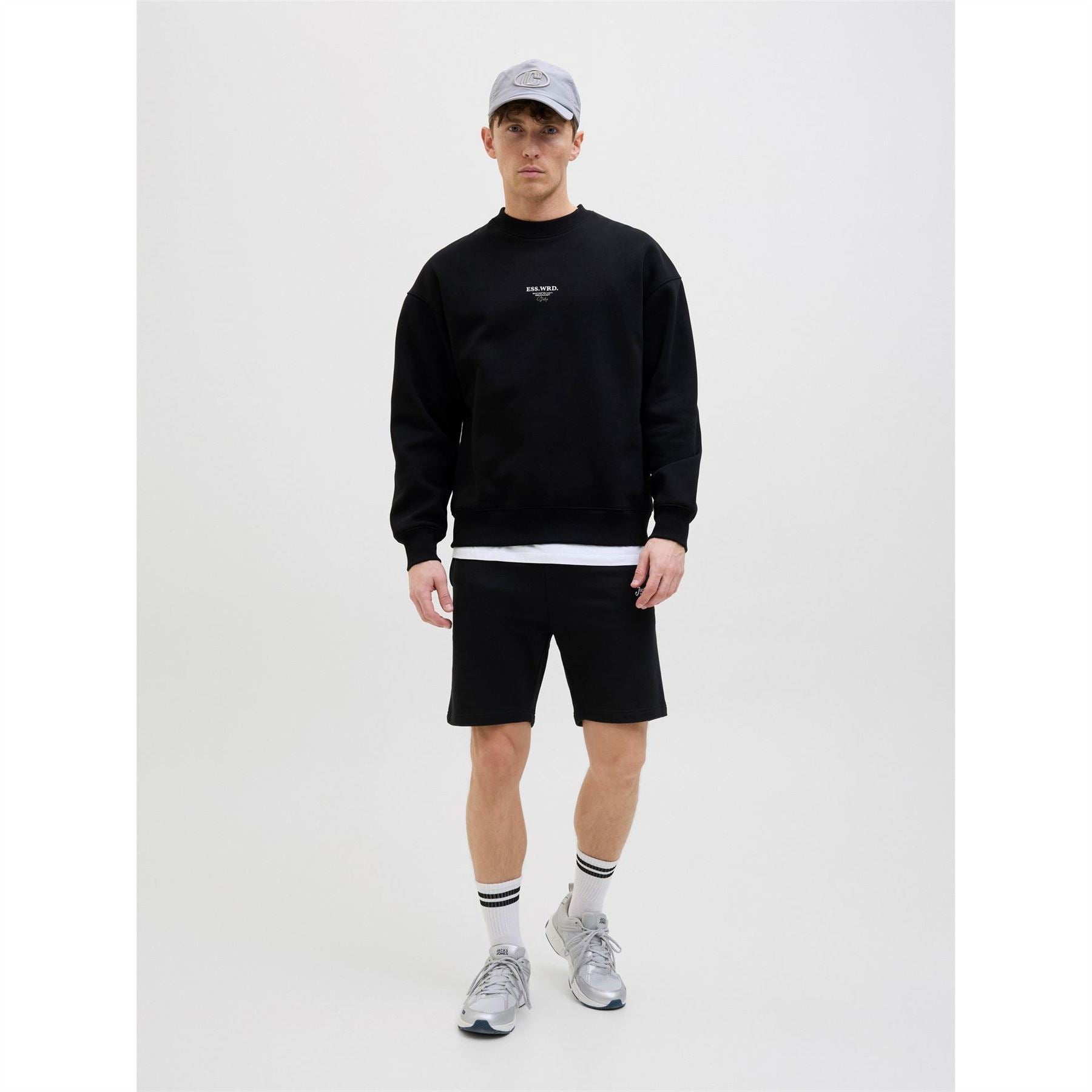 Jack and Jones Solid Bermuda Sweat Shorts