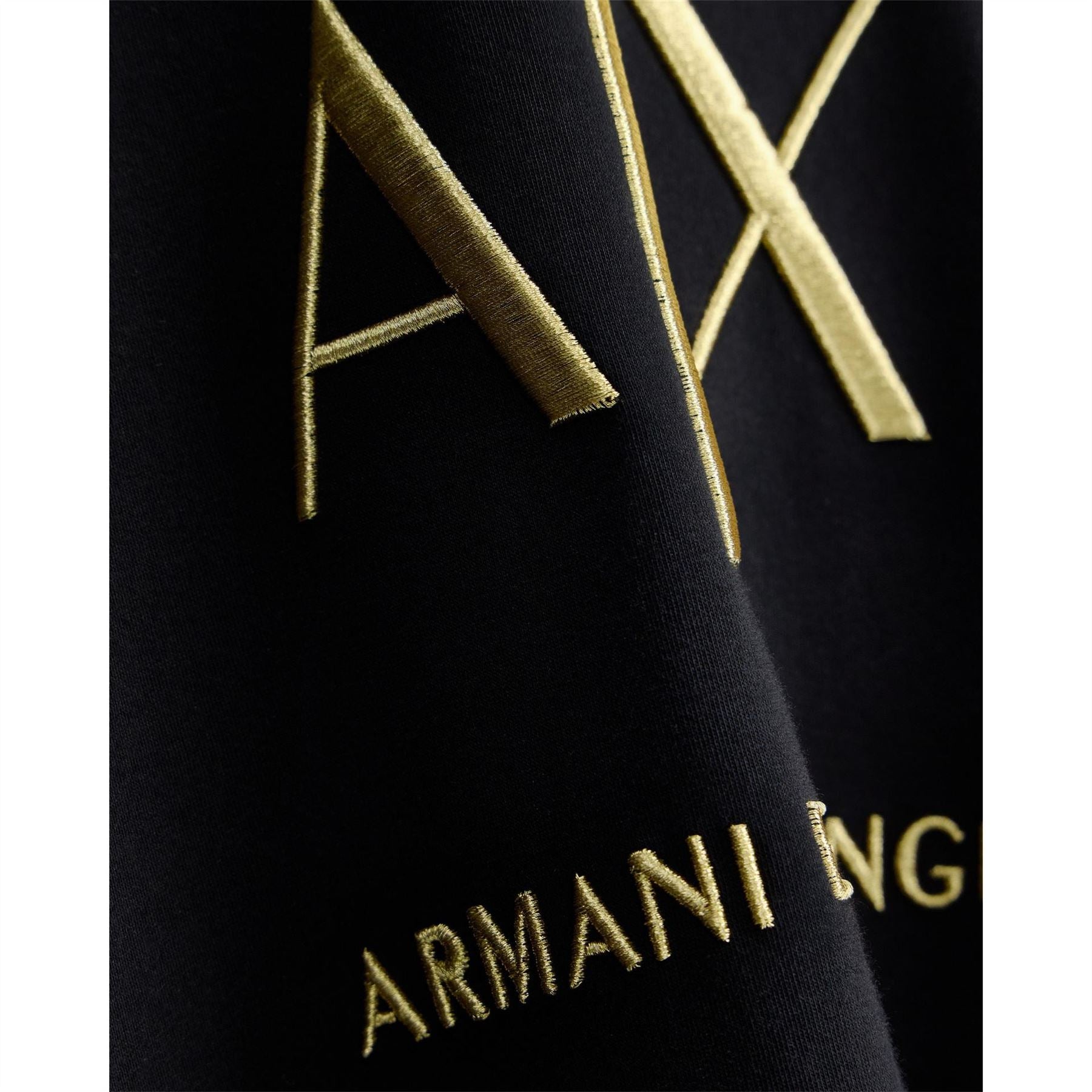 Armani Exchange Embroidered Cotton Long Sleeve Crew Neck Sweatshirt