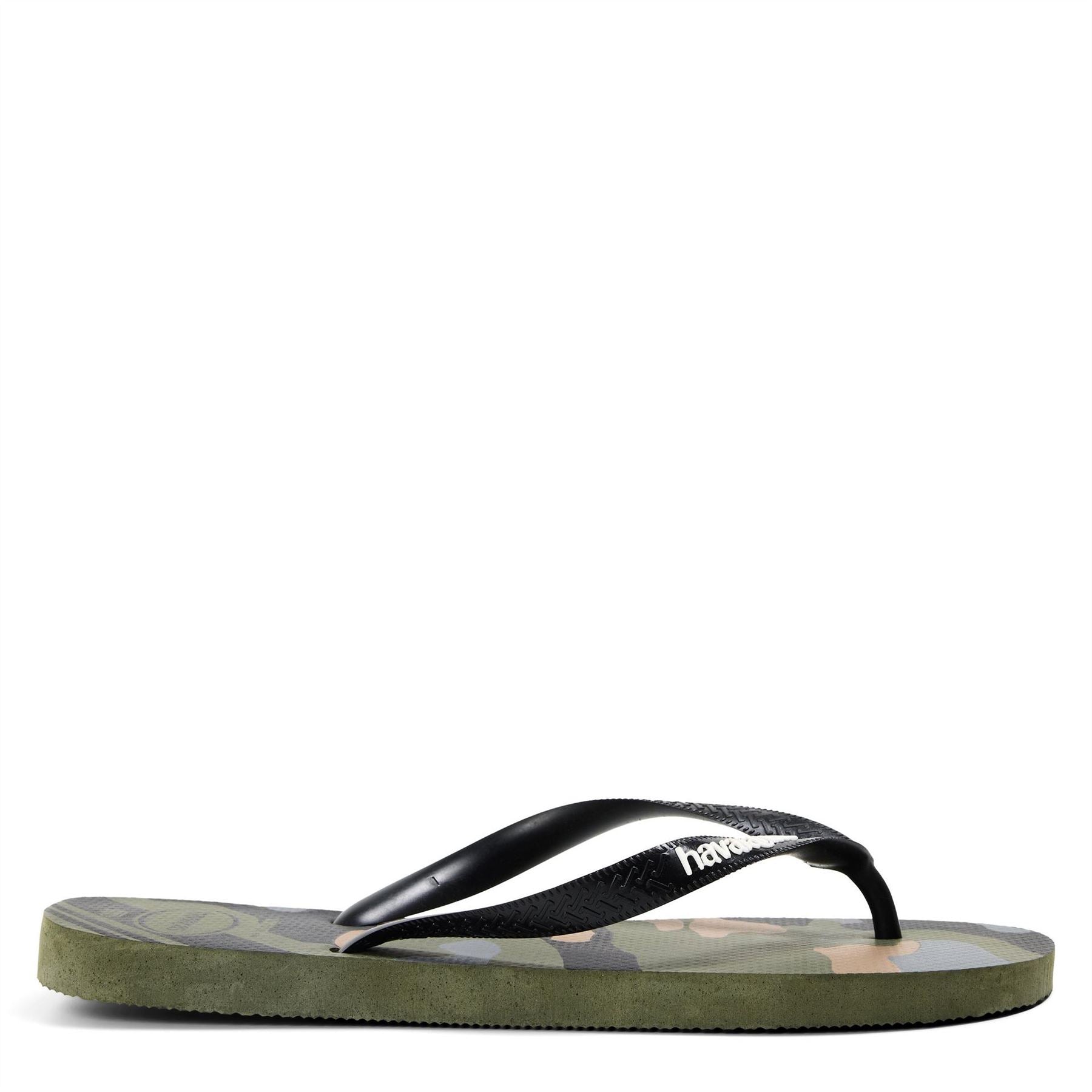 Havaianas Mens Hav. Top Camu Black Moss 45 46 Flip Flops