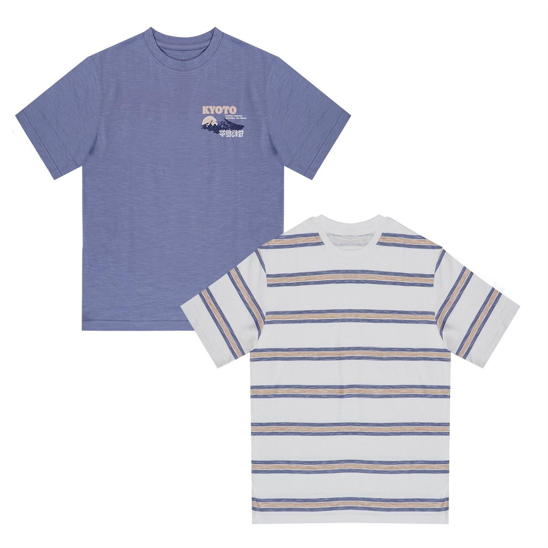 Firetrap Japan Pack Regular Fit T-Shirt