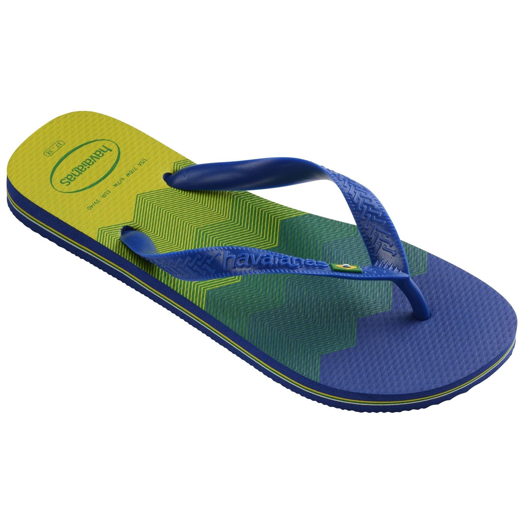 Havaianas Womens Hav. Brasil Fresh Black Black Leaf Flip Flops
