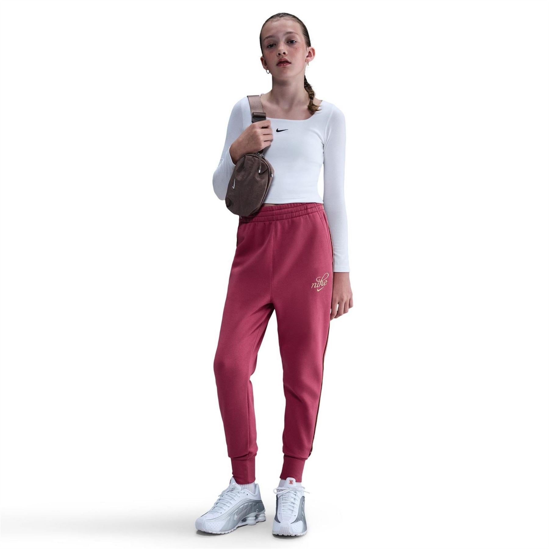 Nike Solid Patterned Side Stripe Joggers