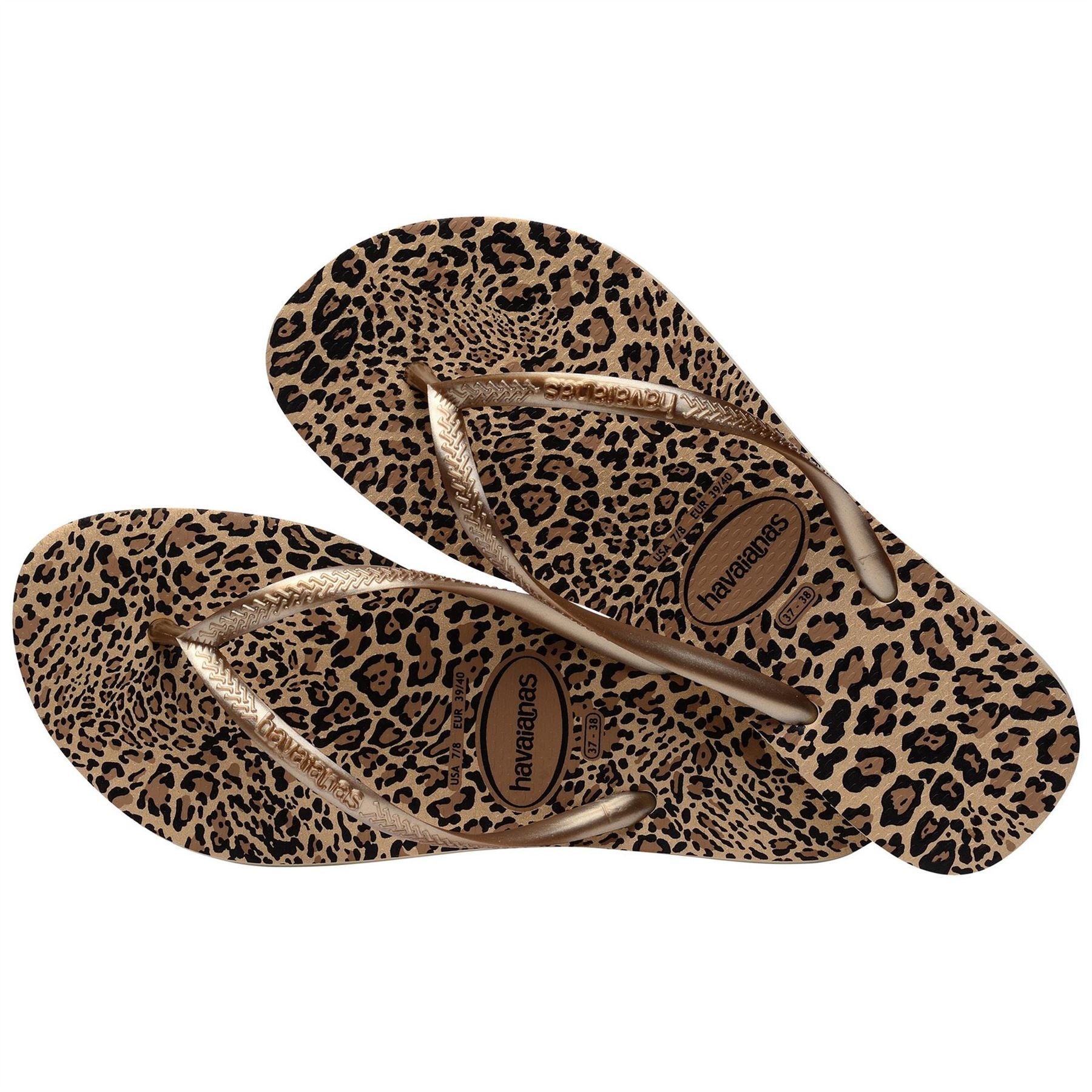 Havaianas Hav Slim Animals Sand Grey Golden Flip Flops