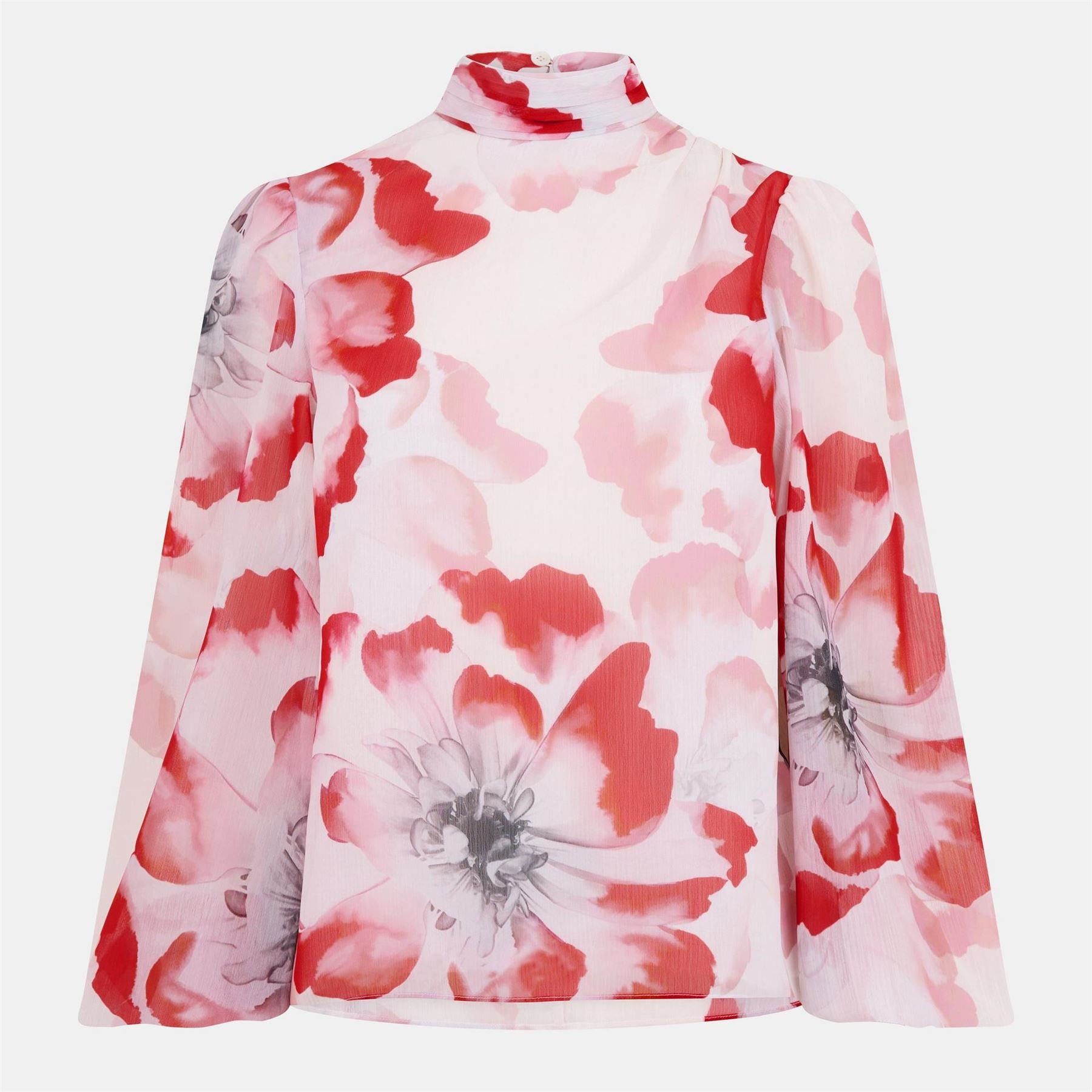Ted Baker Relaxed Fit Balloon Sleeve High Neck Blouse
