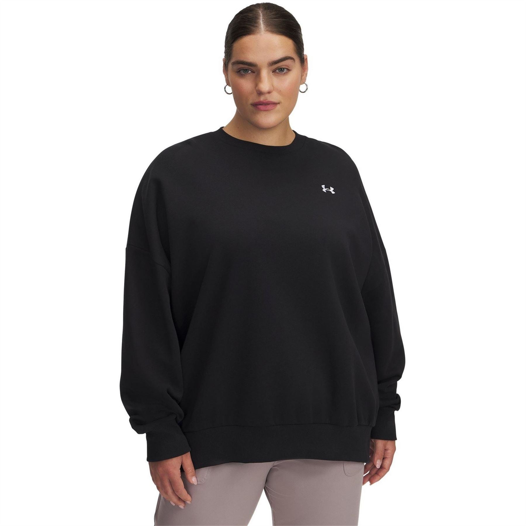 Under Armour Womens Armour Rival Os Crew And  Sweatshirt