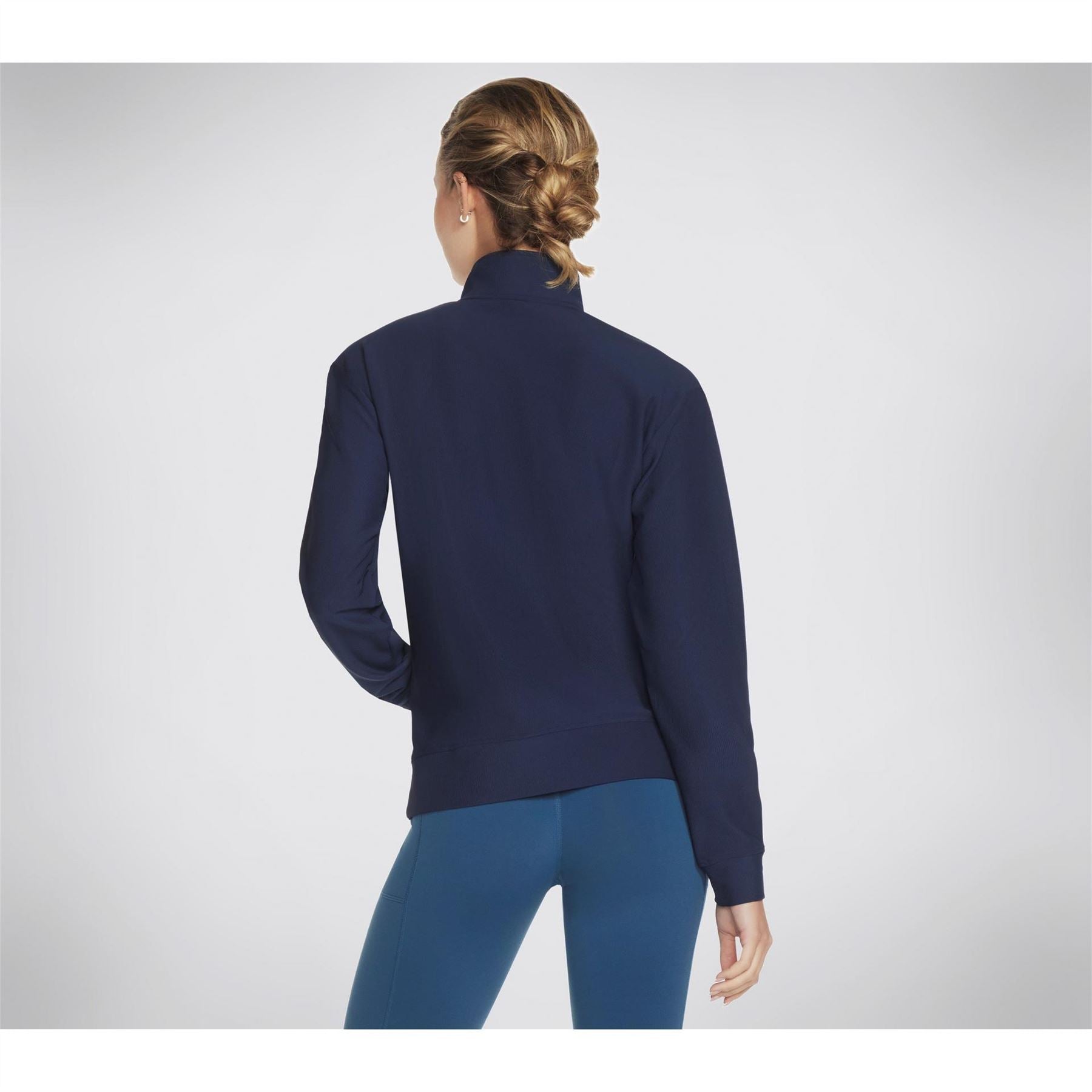 Skechers Womens Goluxe Rib 1 4 Zip Fleece