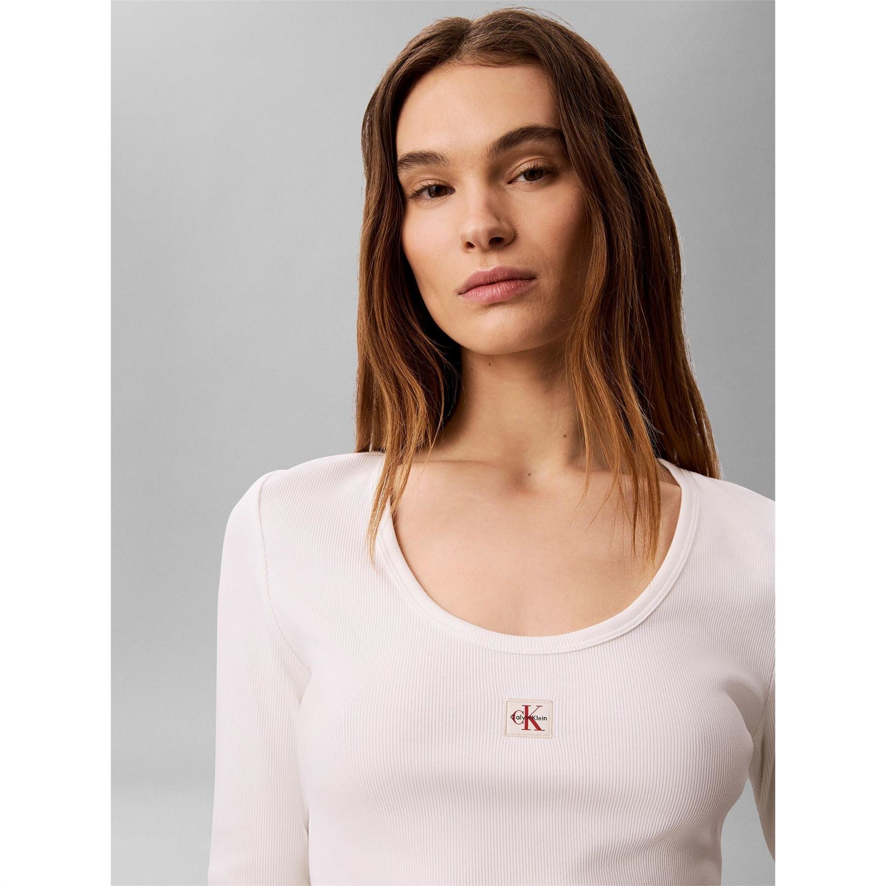 Calvin Klein Jeans Wvn Ls Rib Ld64