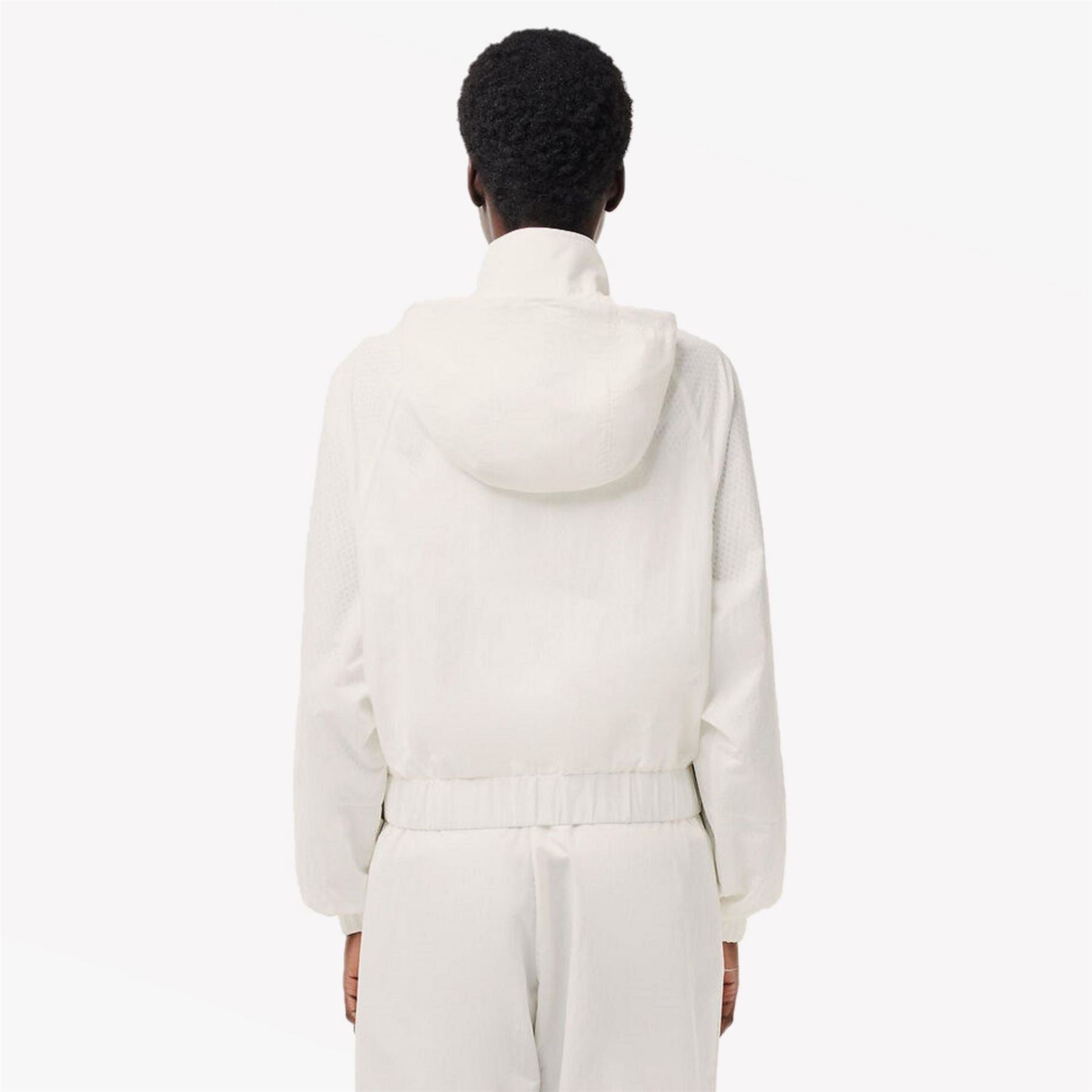 Lacoste Hooded Relaxed Fit Rain Jacket with Logo