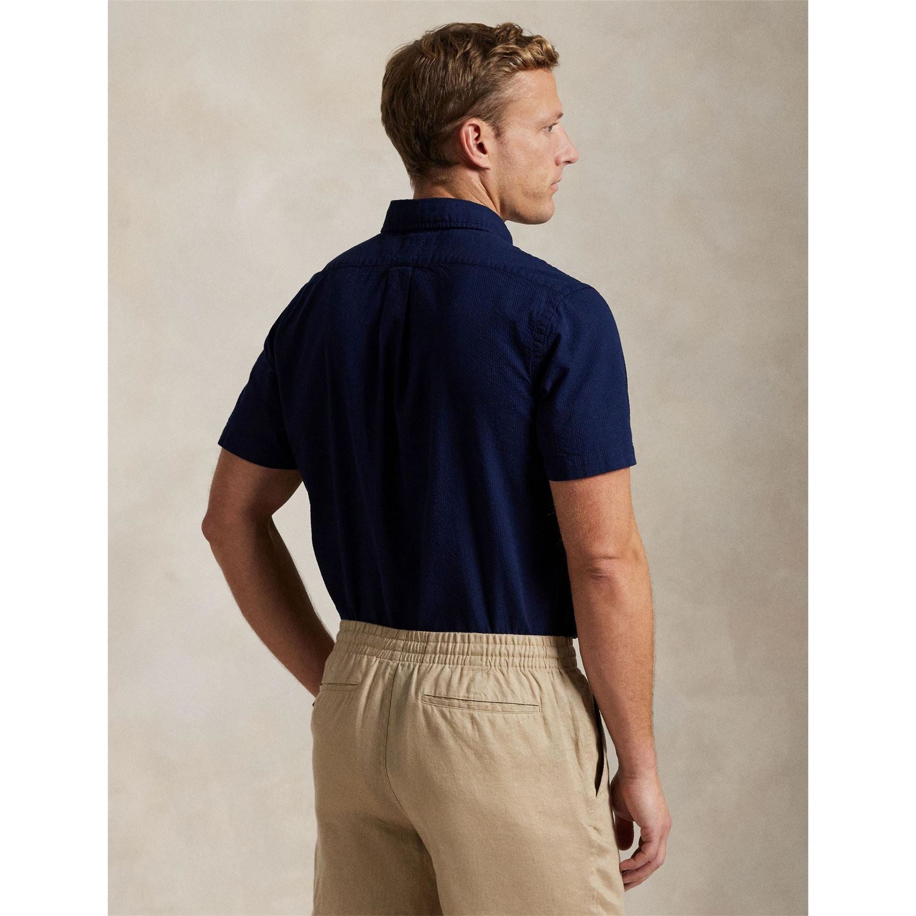 Polo Ralph Lauren Seersucker Regular Fit Button Down Collar Shirt