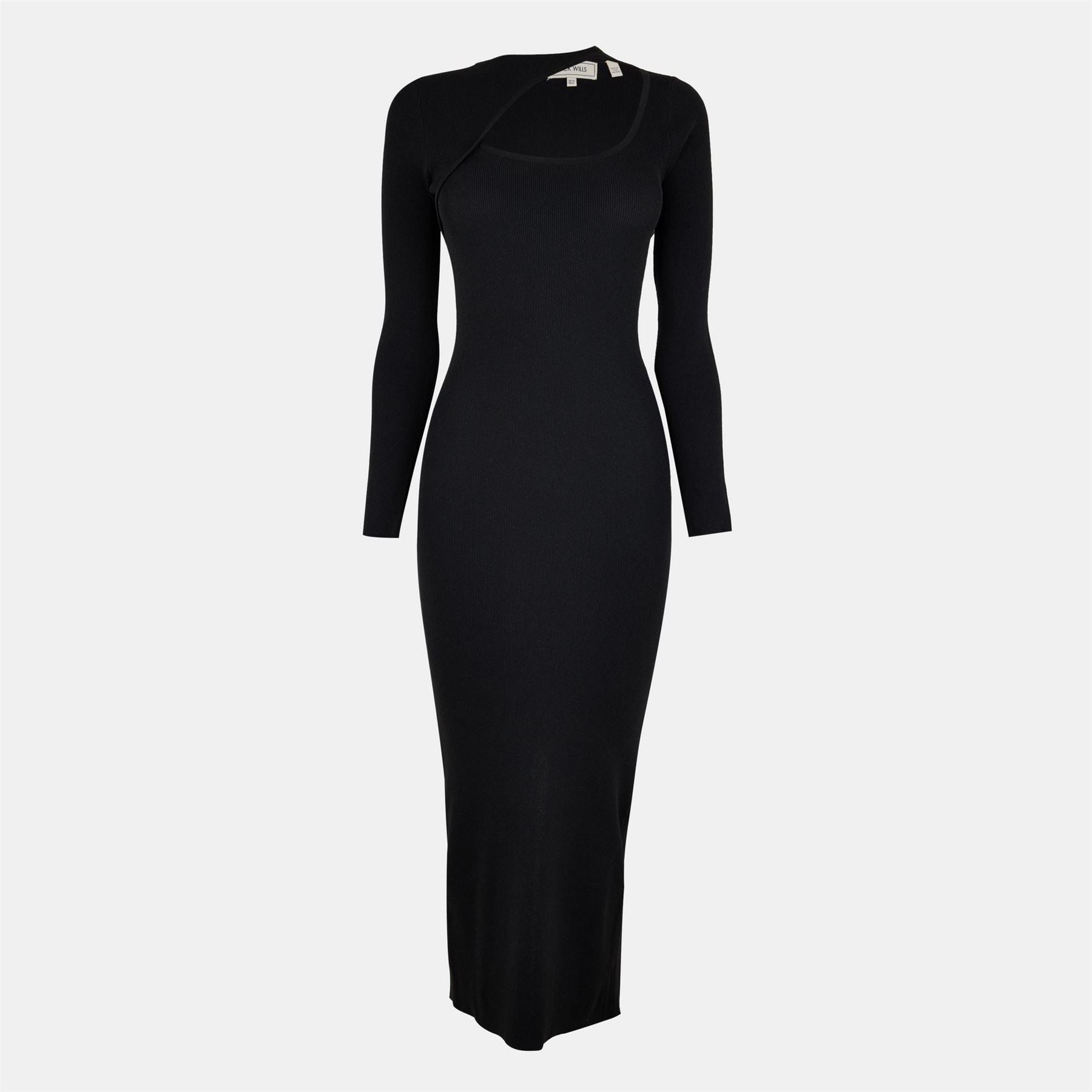 Jack Wills Slash Crew Neck Midi Bodycon Dress