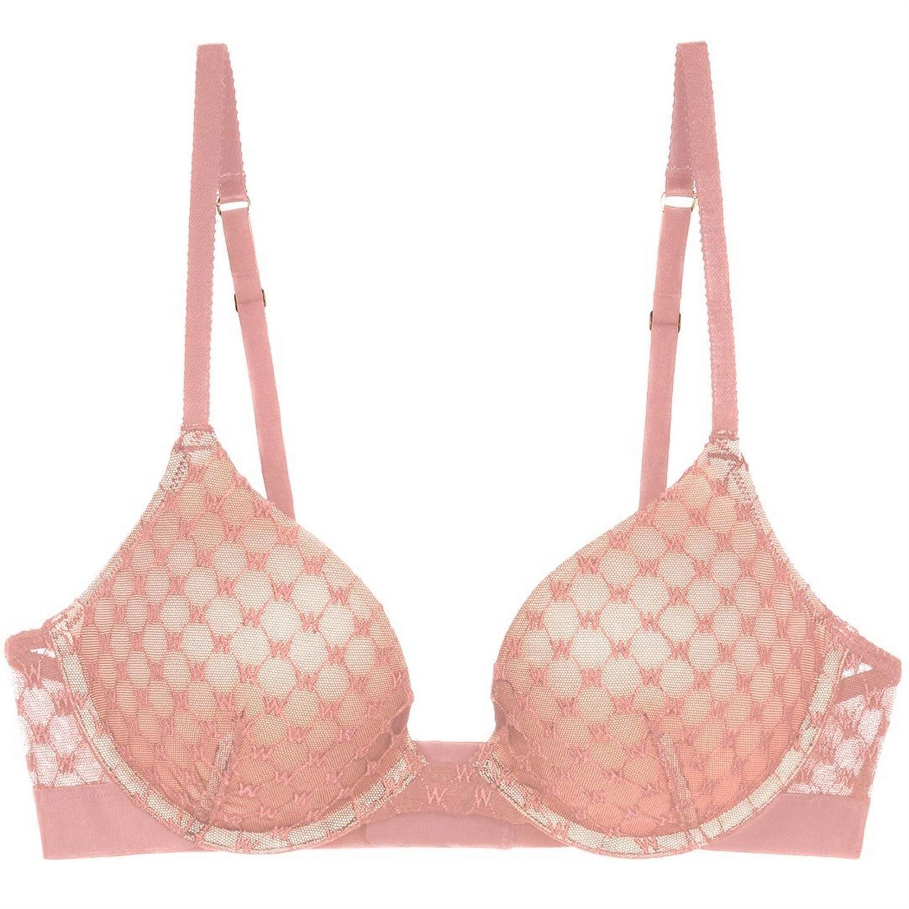 Wolford Sheer Logo Push Up Demi Bra
