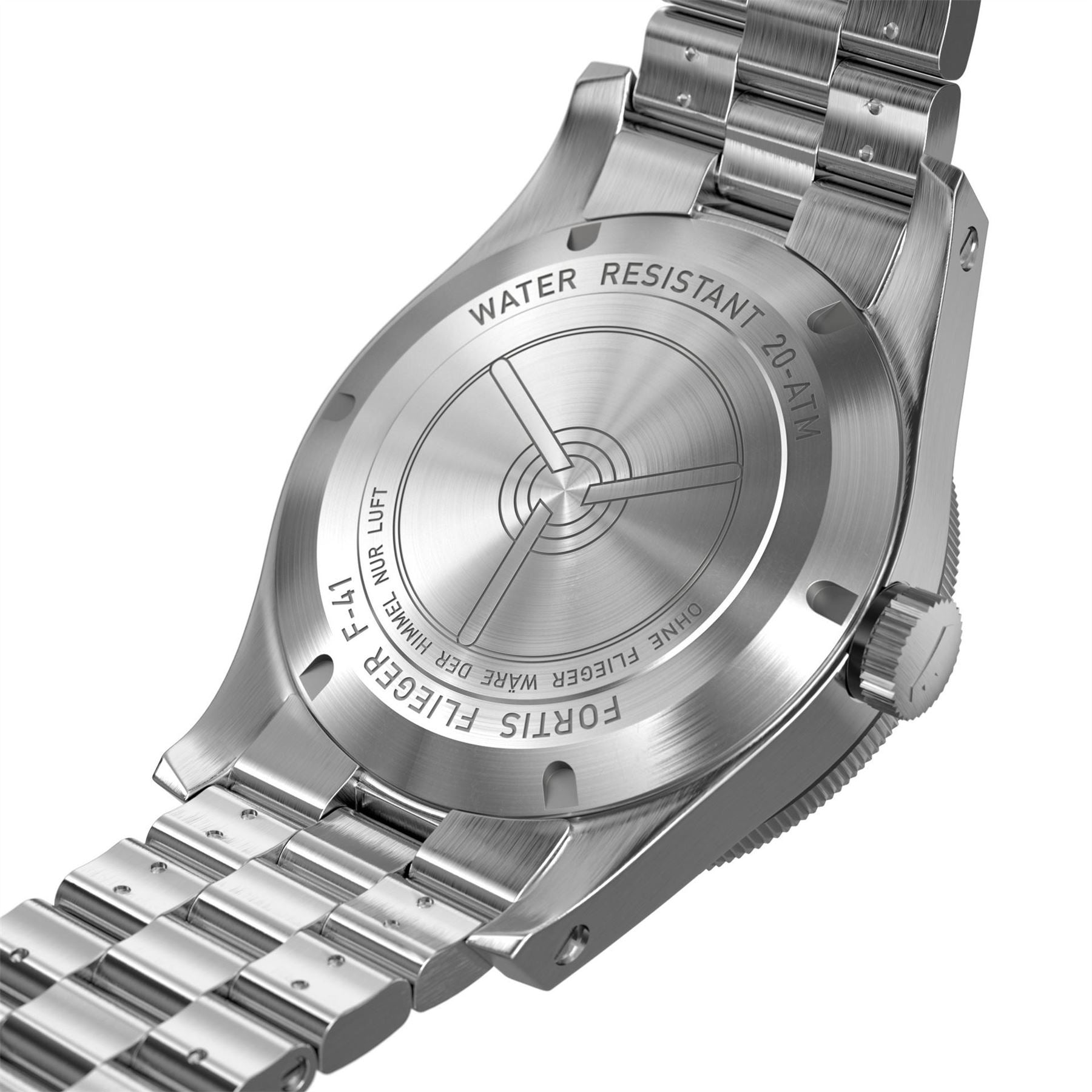 Fortis Flieger Stainless Steel Leather Strap Auto Analogue Watch