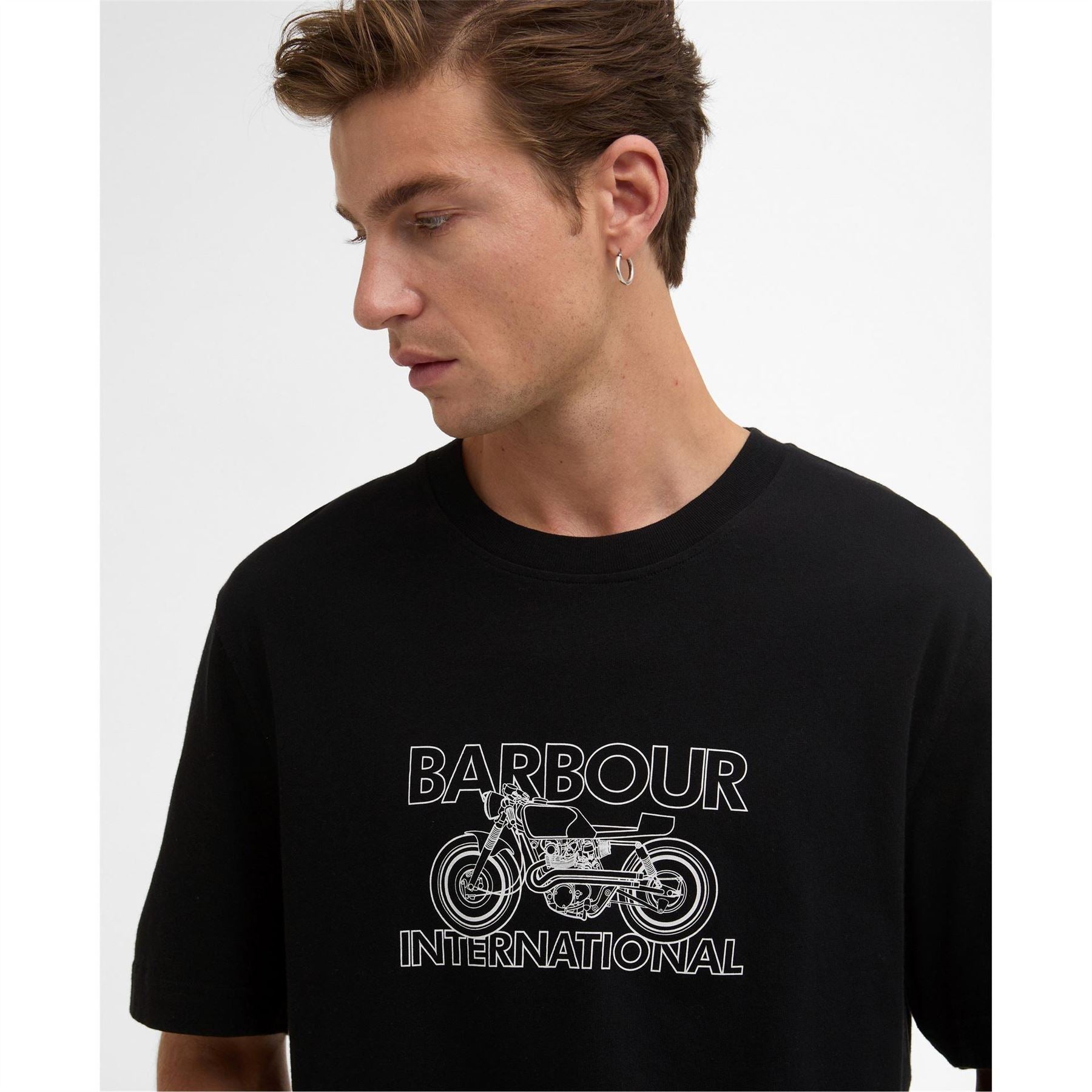 Barbour International Cowl Motorbike Graphic T-Shirt