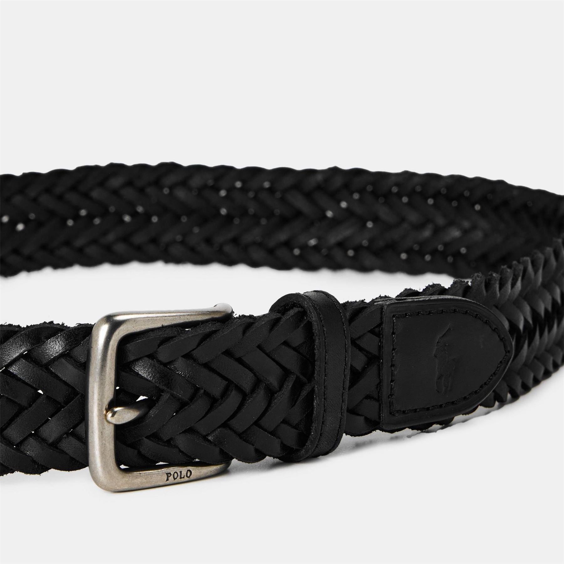 Polo Ralph Lauren Leather Weave Pin Buckle Belt