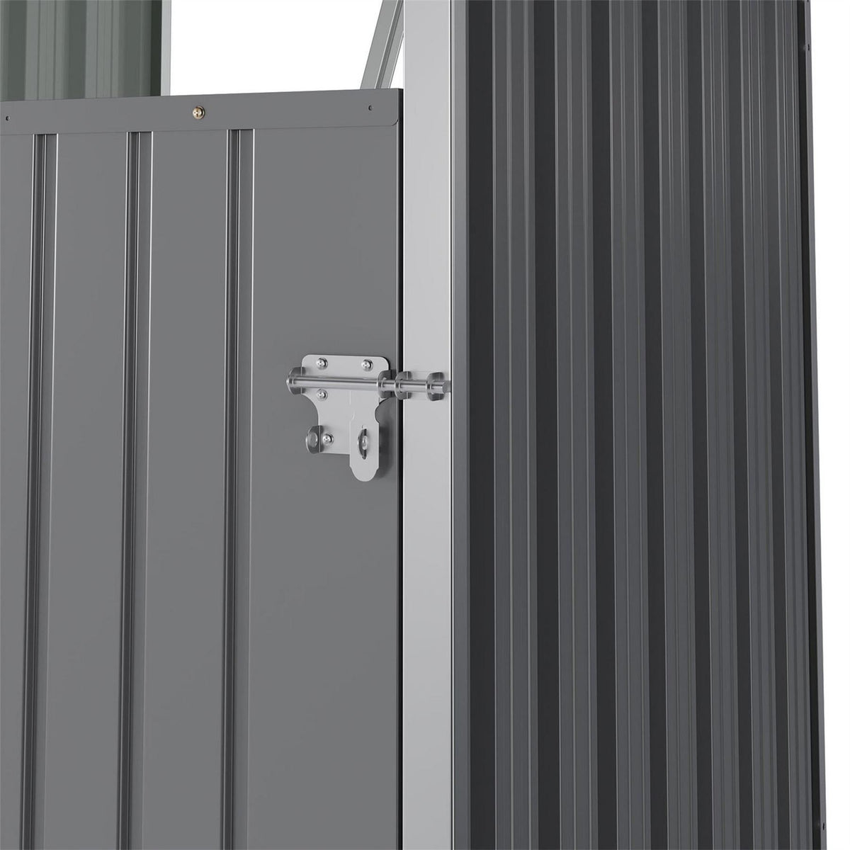 Breeins Galvanised Lockable Sloped Roof Bin Shed
