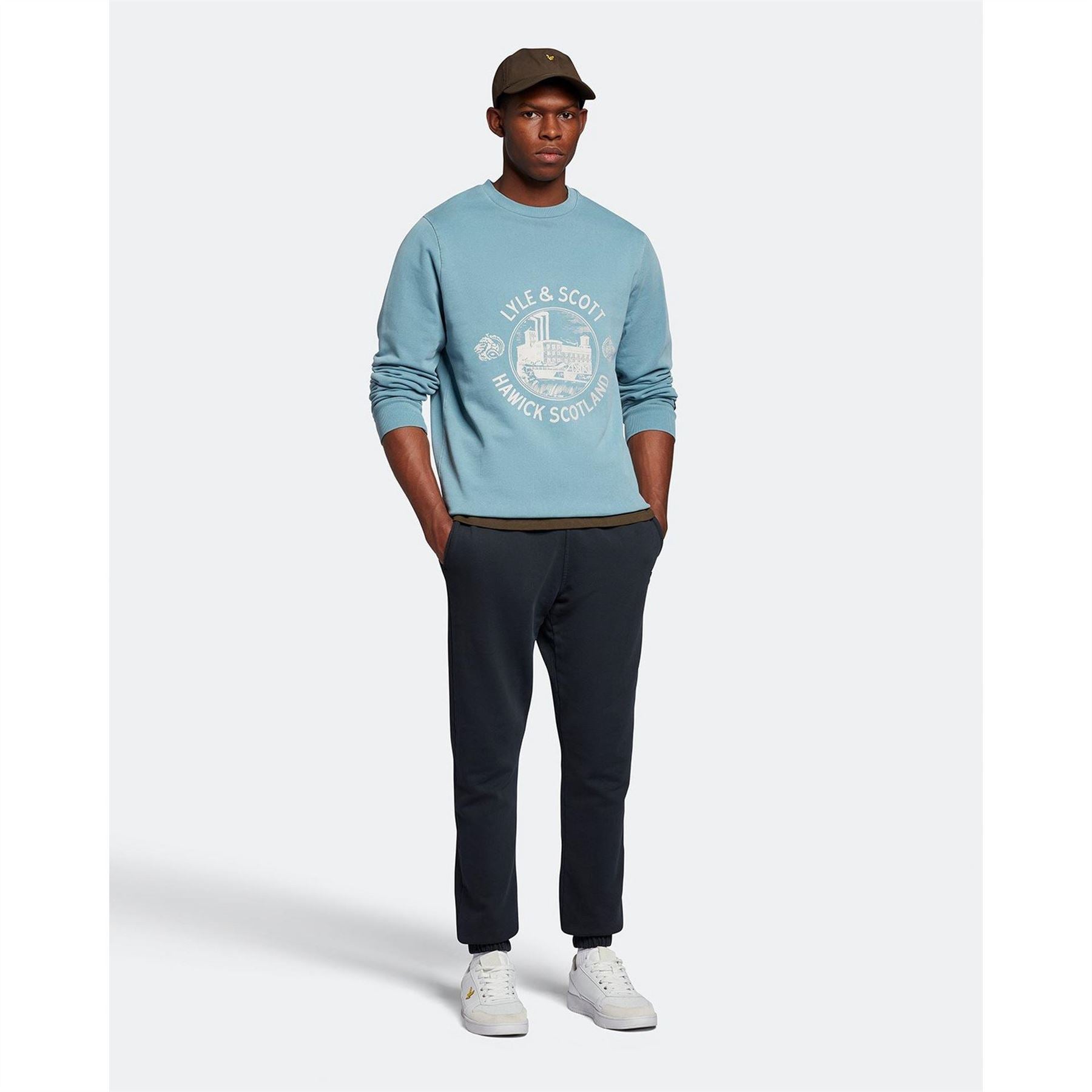 Lyle and Scott Printed Crew Neck Relaxed Fit Sweatshirt