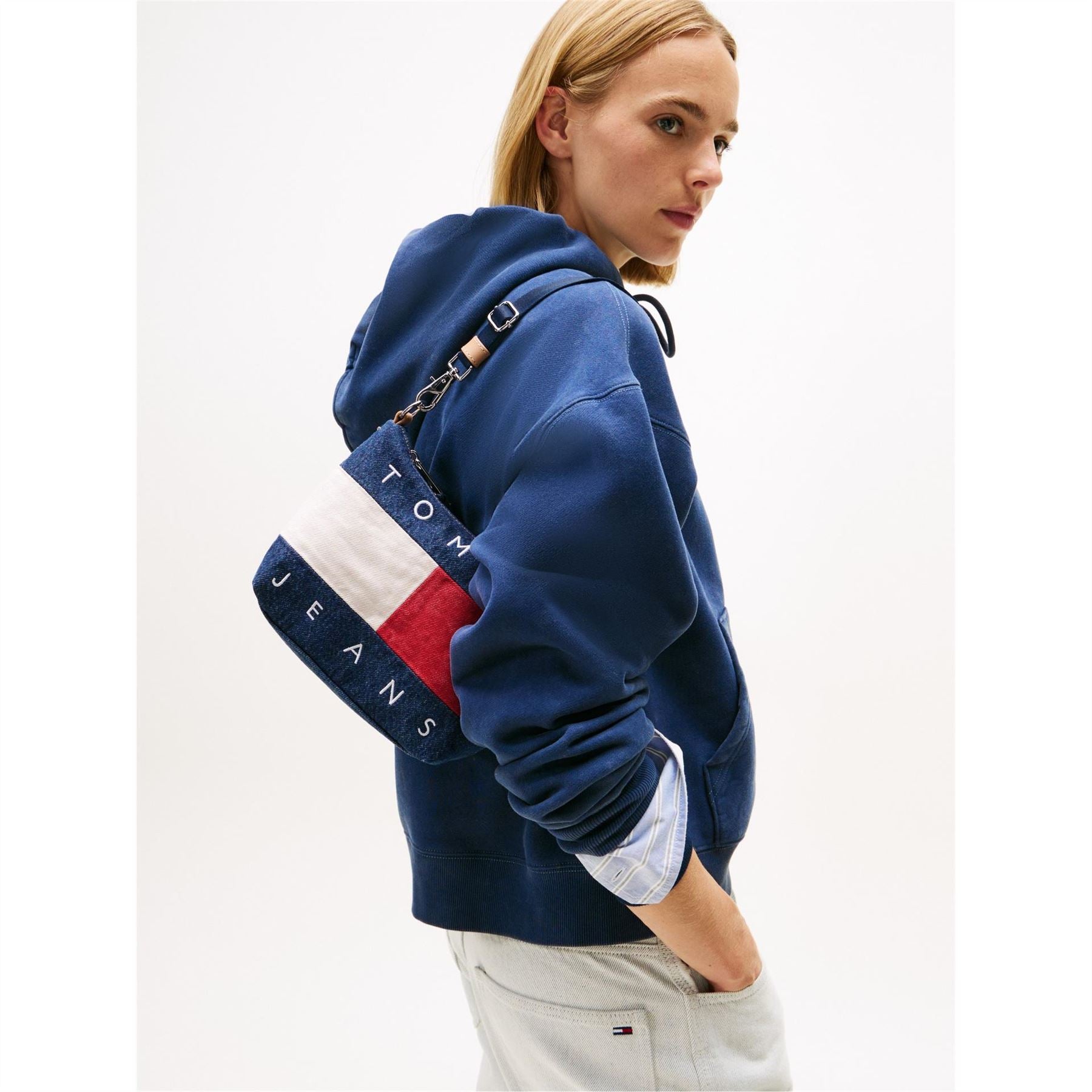 Tommy Jeans Archive Color Block Hobo Bag with Logo