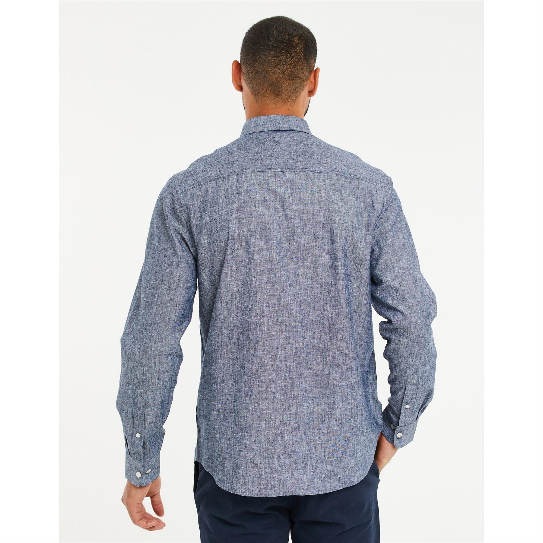 Threadbare Regular Fit Long Sleeve Button Down Collar Shirt
