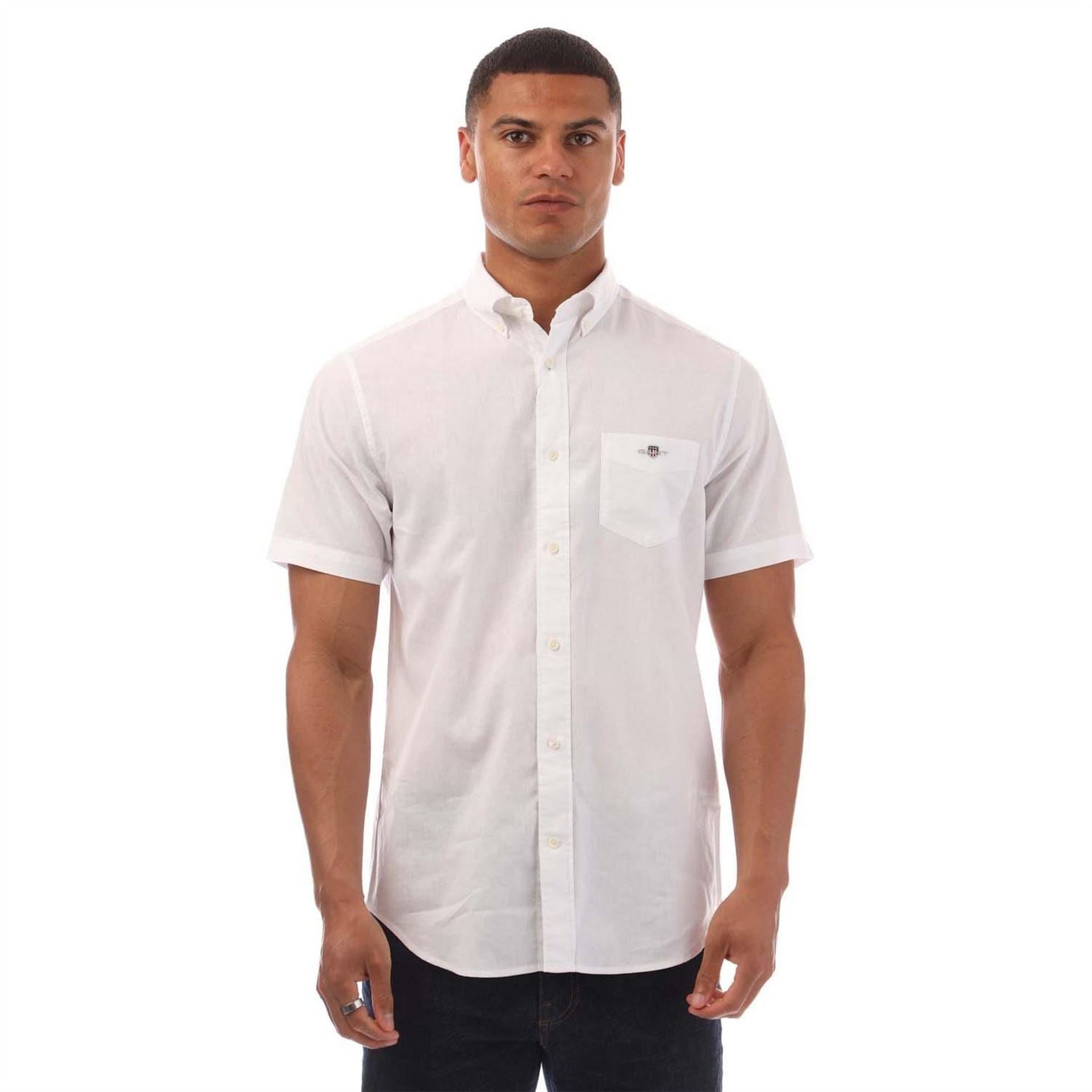 Gant Fit Cotton Linen Short Sleeve Shirt