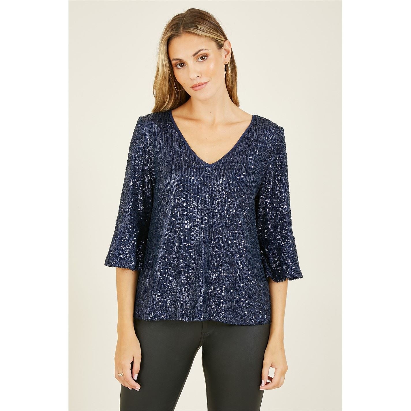 Yumi Sequin Relaxed Fit Top