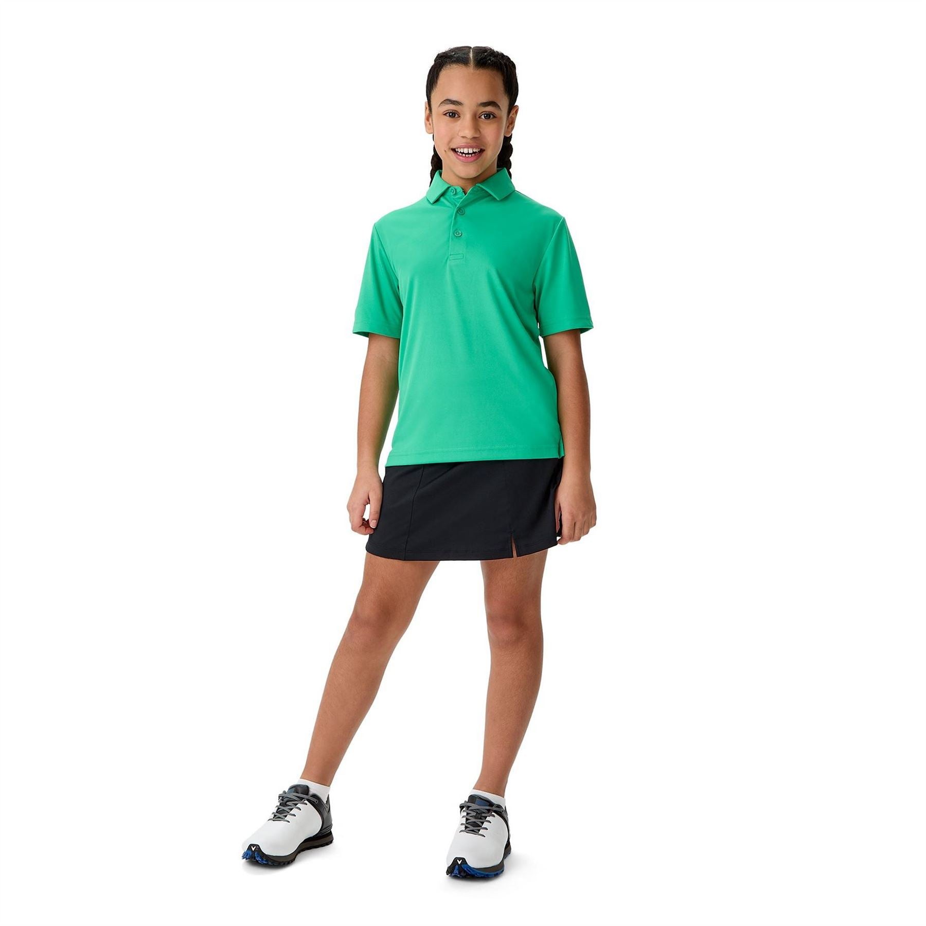 Callaway Kids Solid Short Sleeve Performance Polo Shirt