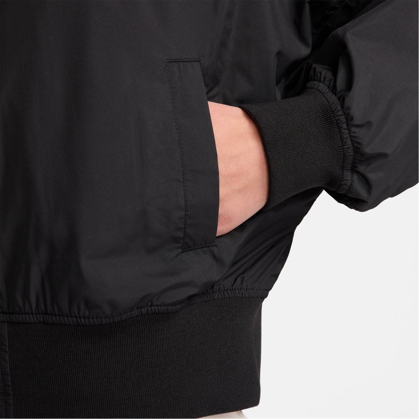 Nike Womens Essential Solid Patterned Bomber Jacket with Zipped Pocket