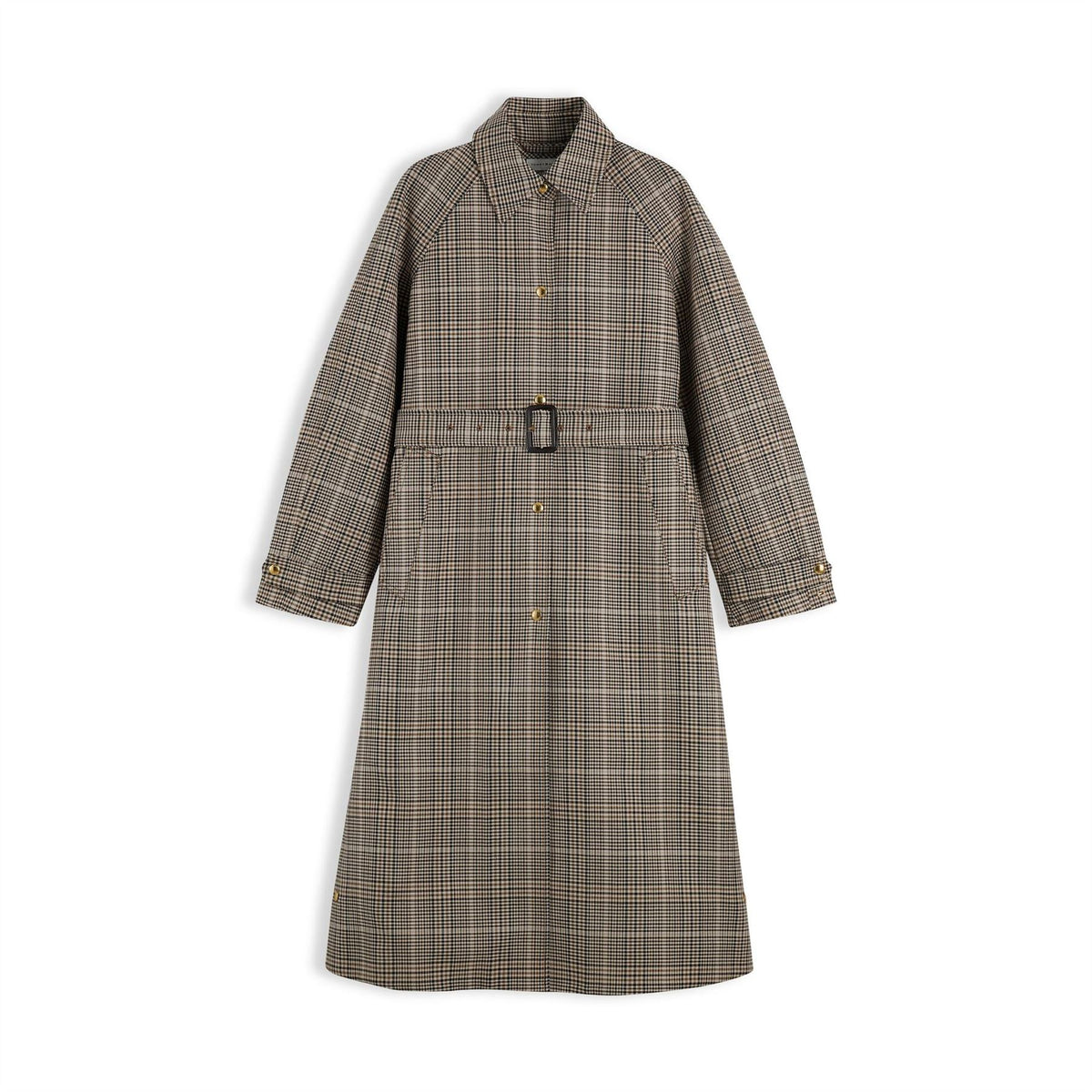 Tommy Hilfiger Check Cotton Trench Coat