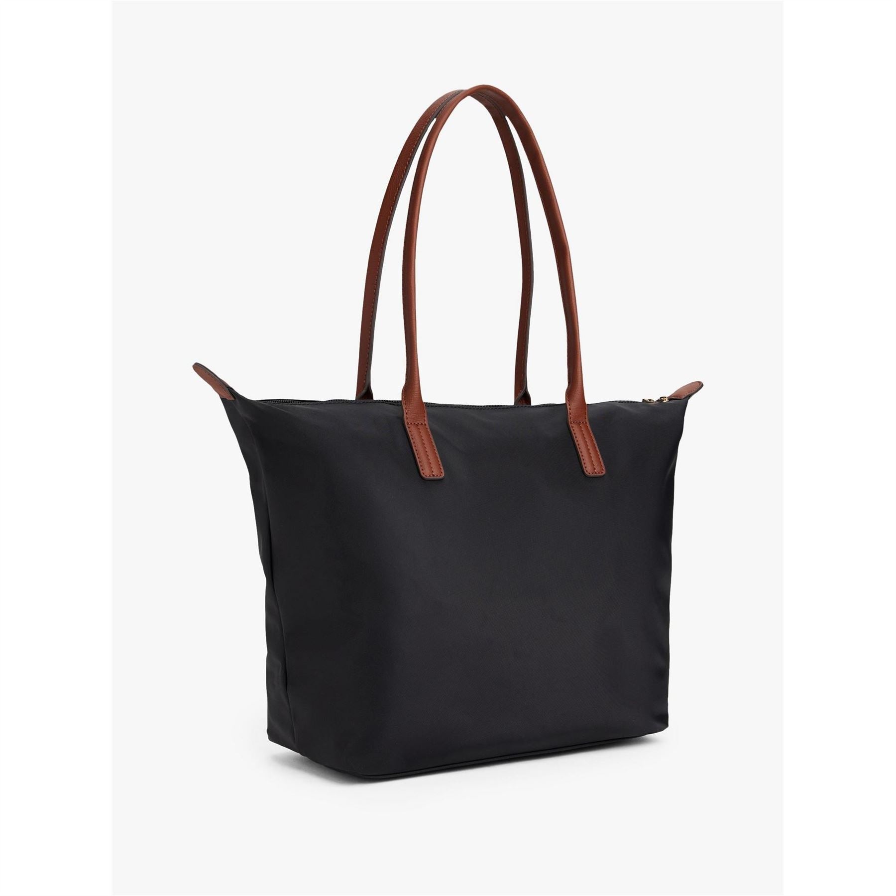 Tommy Hilfiger Popette Trapezoid Shape Tote Bag with Gold Tone Hardware