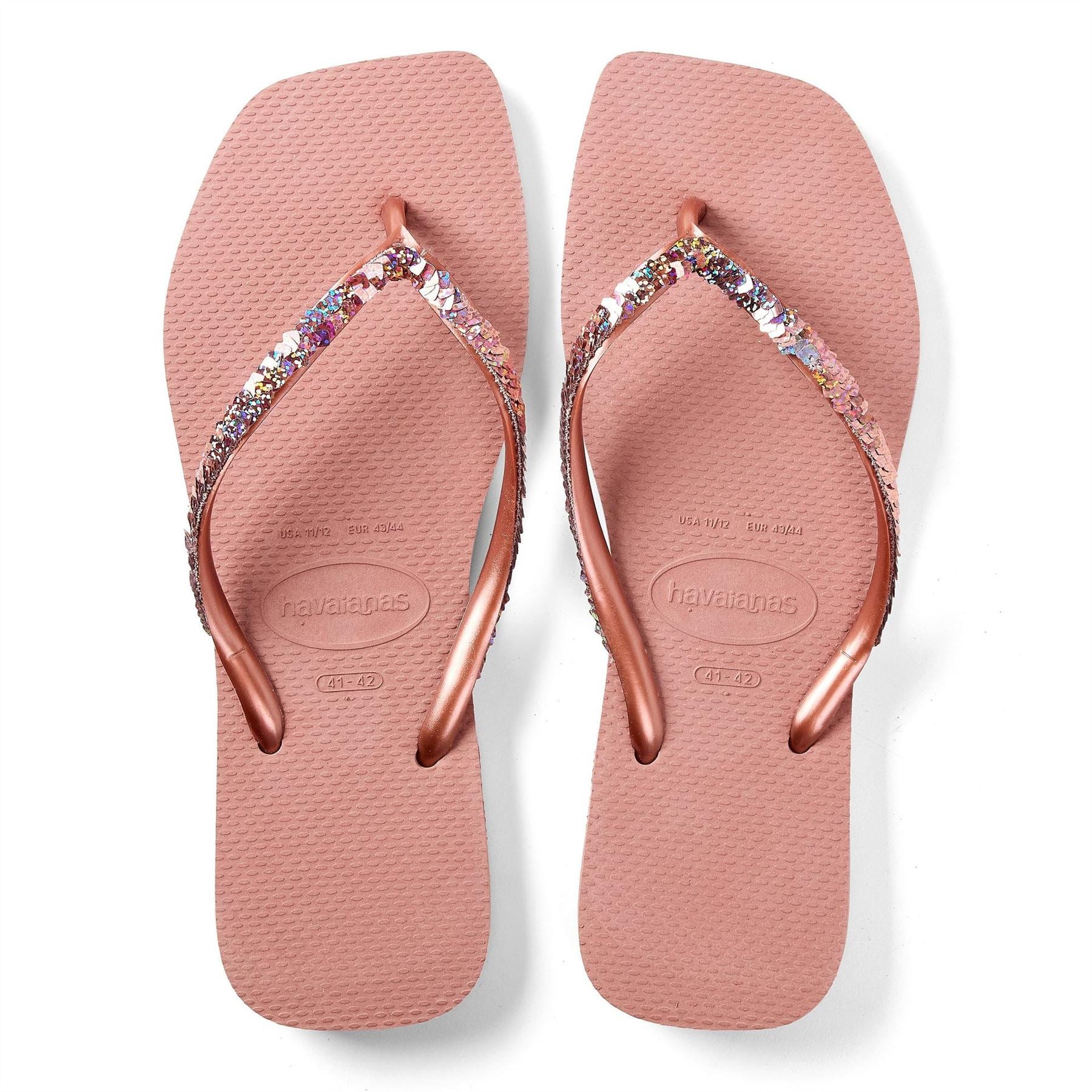 Havaianas Womens Hav. Square Magic Sequin Crocus Ros Flip Flops