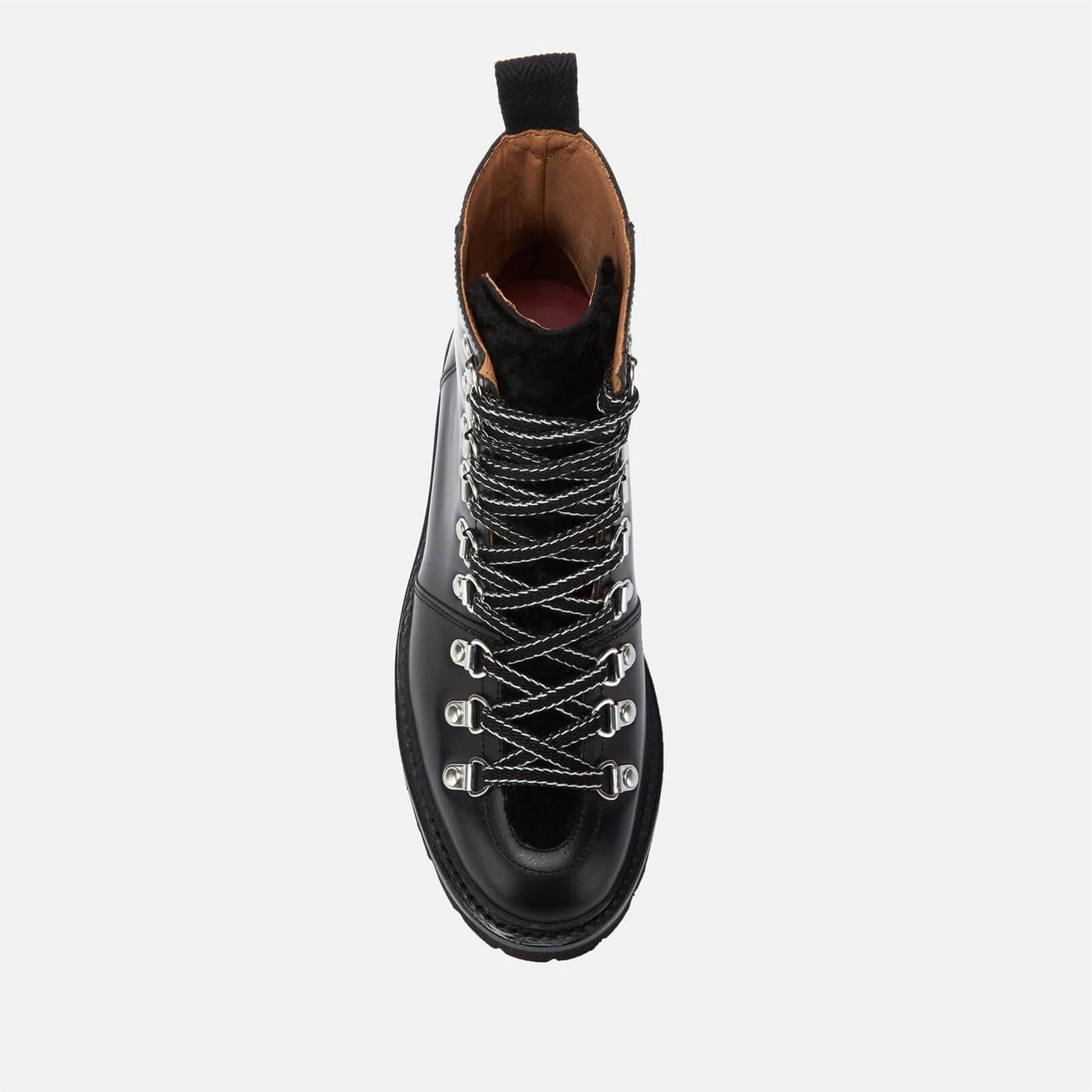 Grenson Leather Shearling Hiking Style Boots