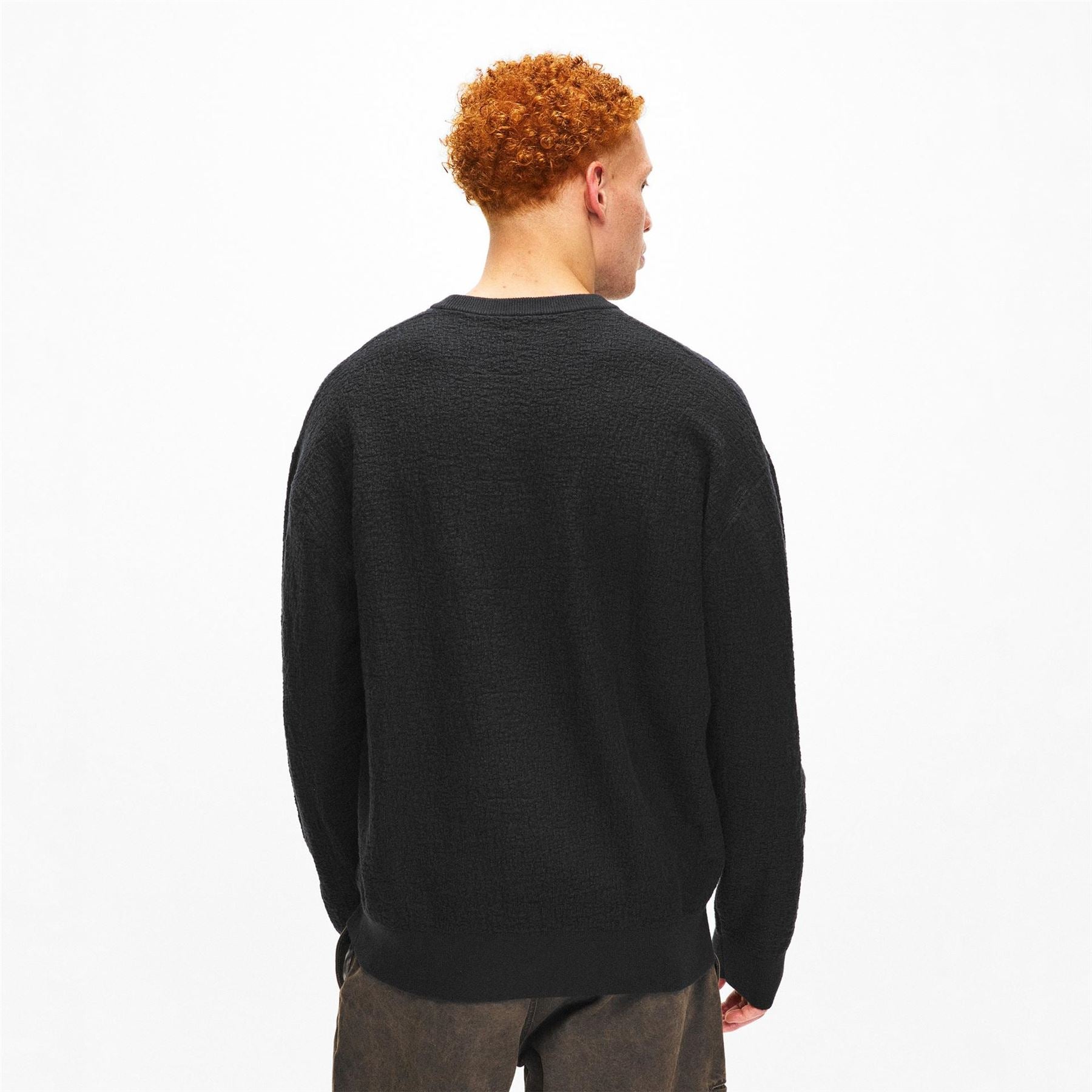 Calvin Klein Natural Texture Jacquard Crew Neck Jumper