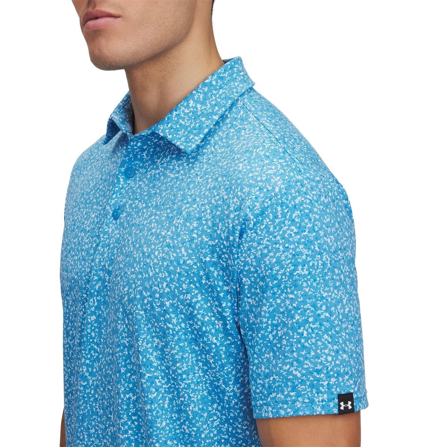 Under Armour Printed Collared Neck Short Sleeve Polo Shirt