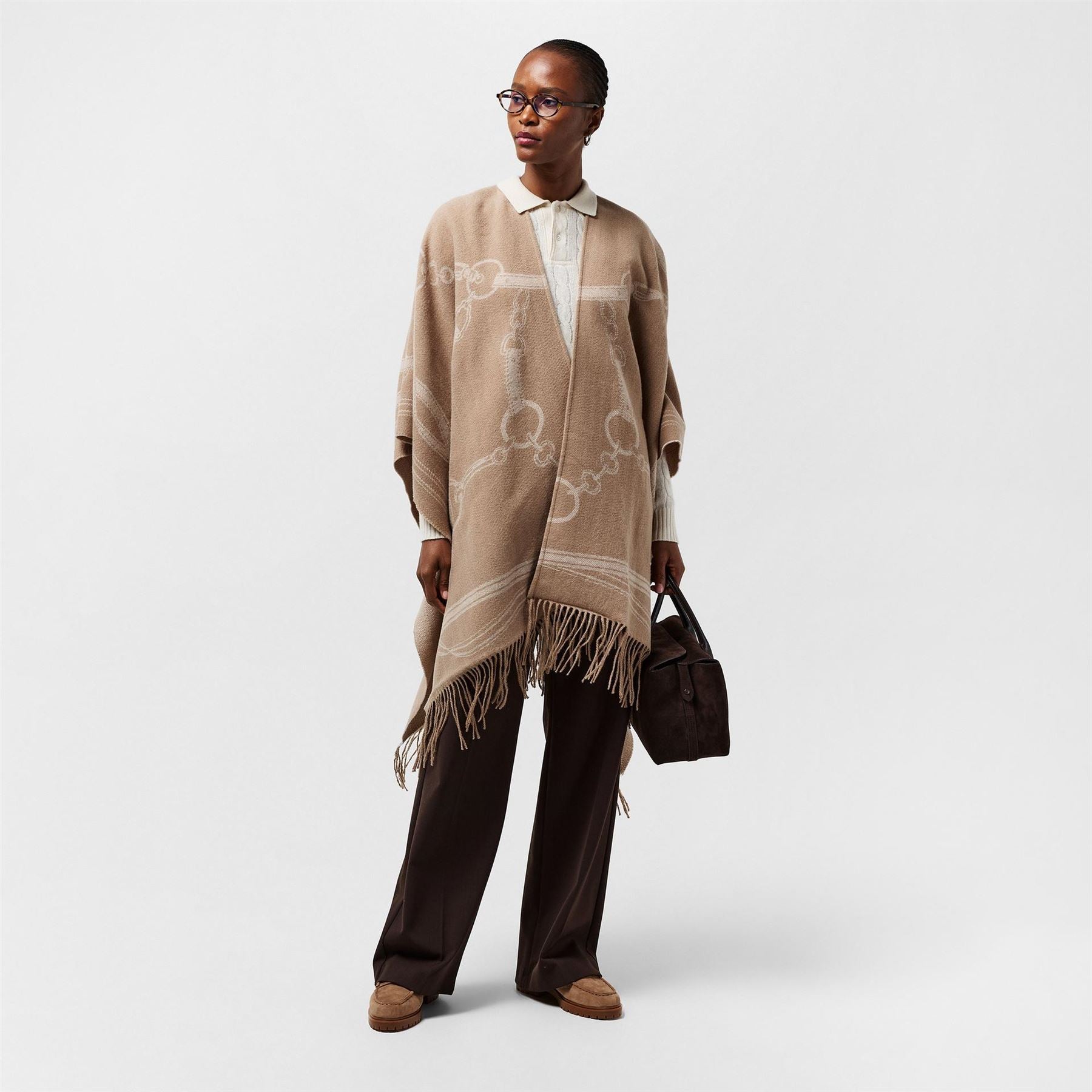 Lauren by Ralph Lauren Oversize Fit Cape Sleeve Top