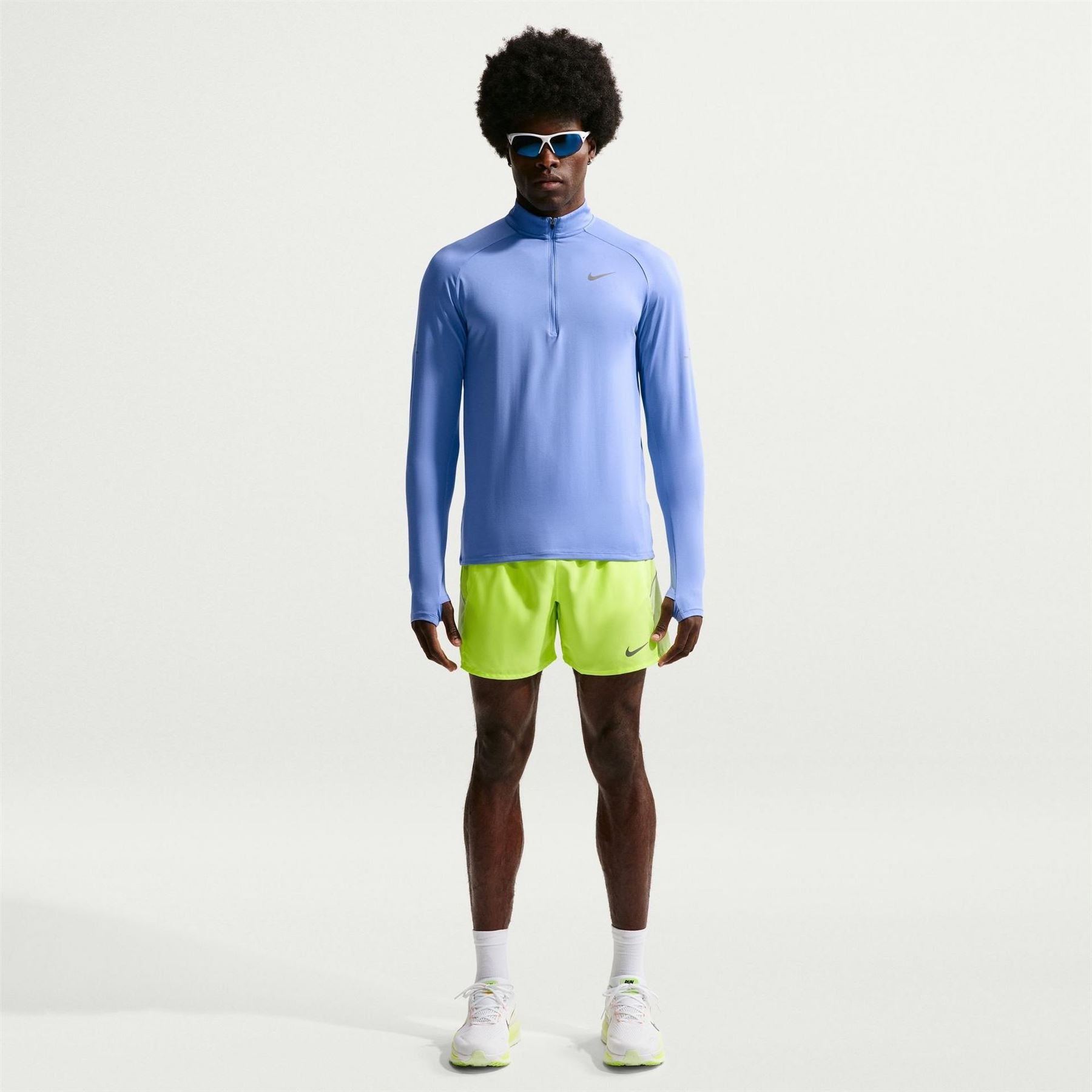 Nike Stride Zip Neck Regular Fit T-Shirt