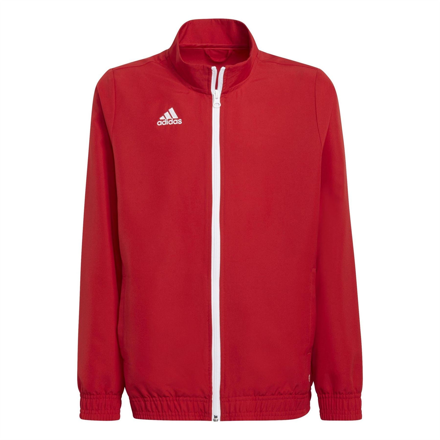 adidas Kids Embroidered Zip Neck Raglan Sleeve Athletic Top