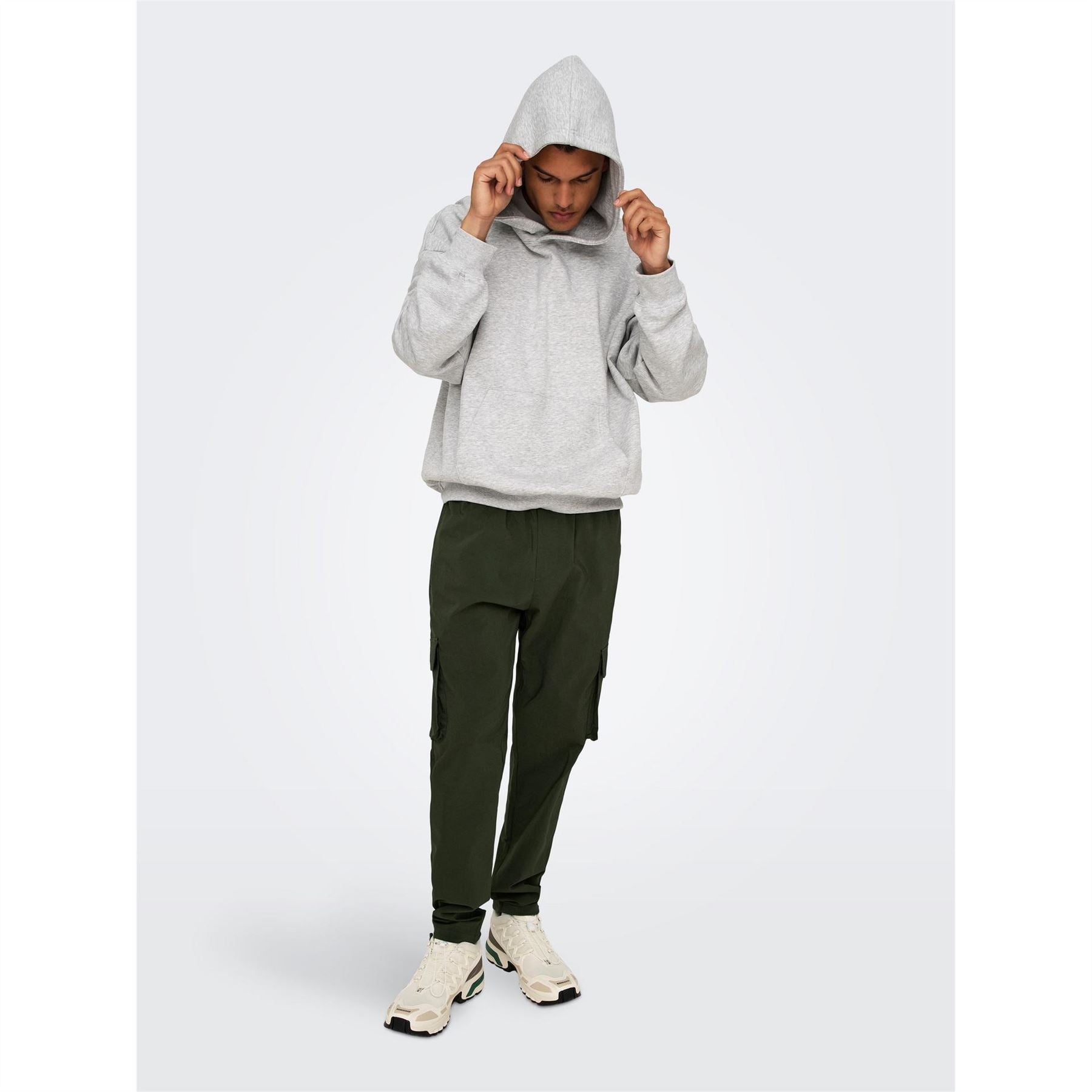 Only and Sons Only Solid Patterned Straight Combat Pants