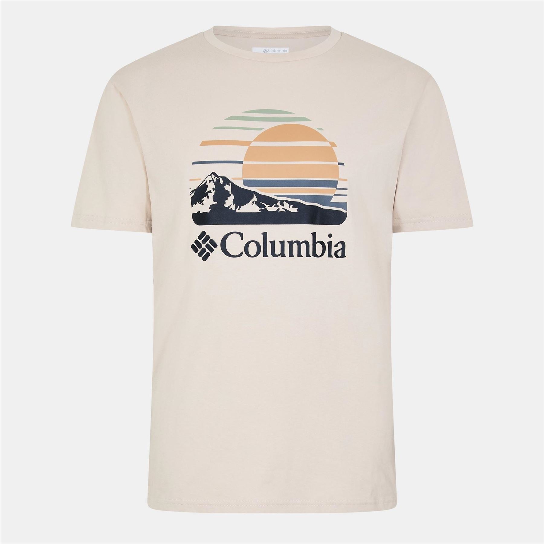 Columbia Geographic Print Crew Neck Regular Fit T-Shirt
