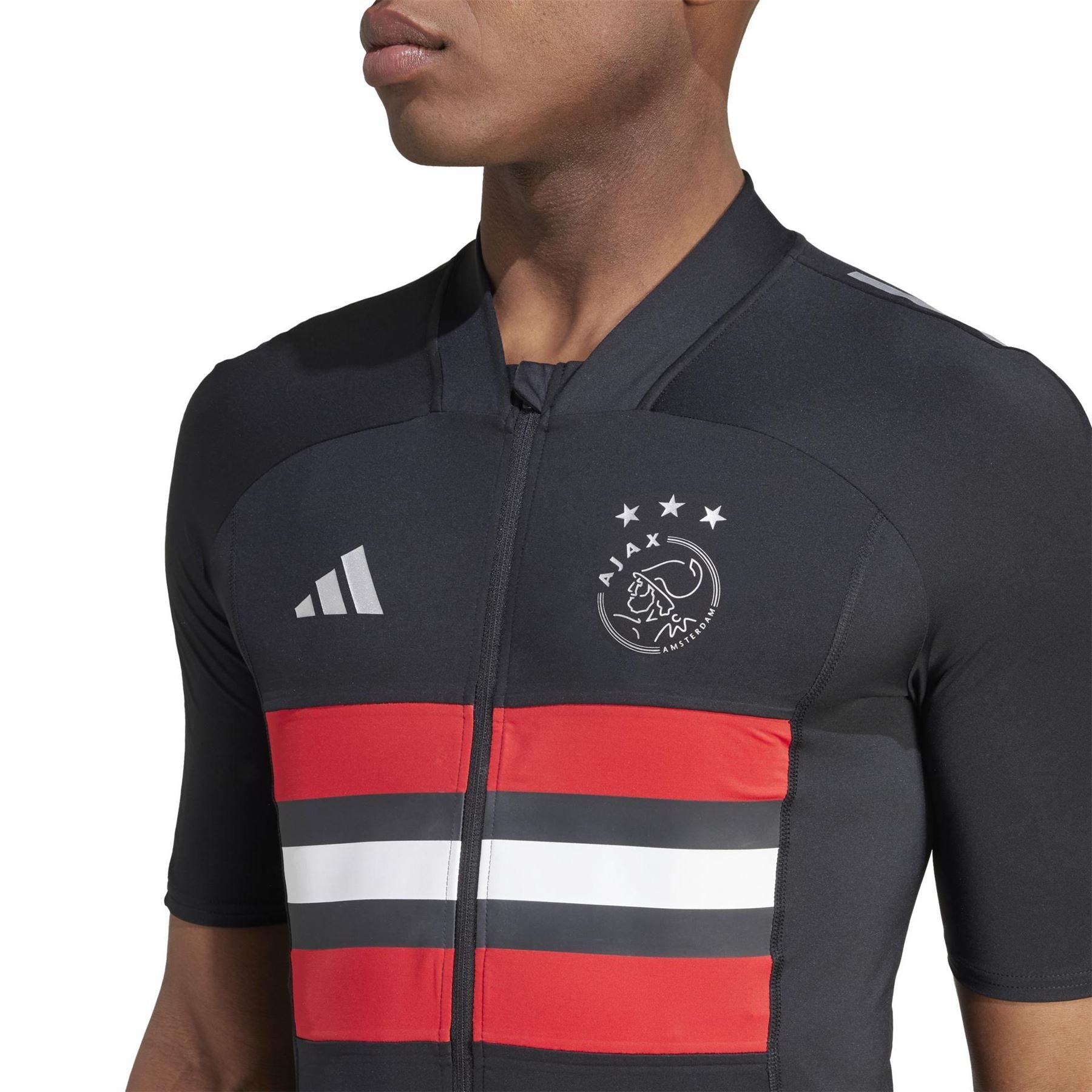 adidas Mock Neck Short Sleeve Slim Fit Jersey