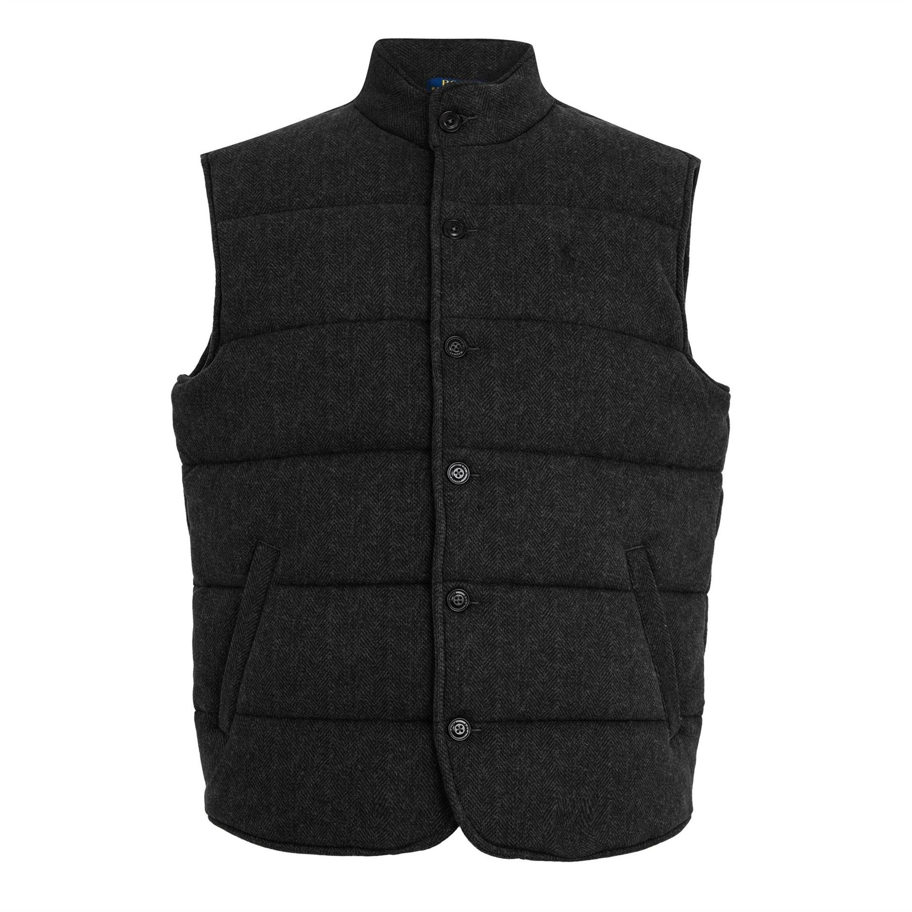 Polo Ralph Lauren Dogtooth Houndstooth Patterned Waist Coat with Slant Pocket