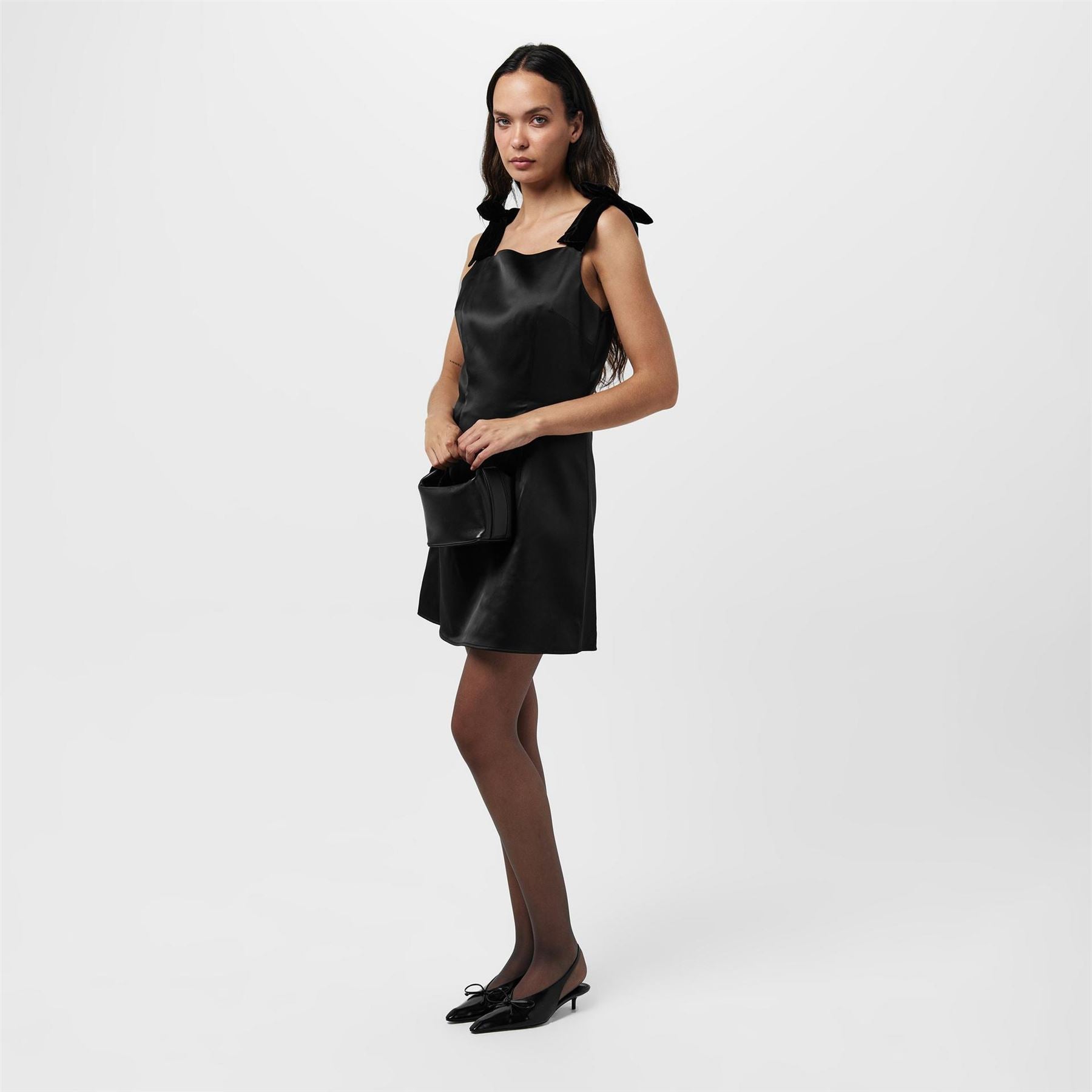 French Connection Carey Square Neck Mini A-Line Dress