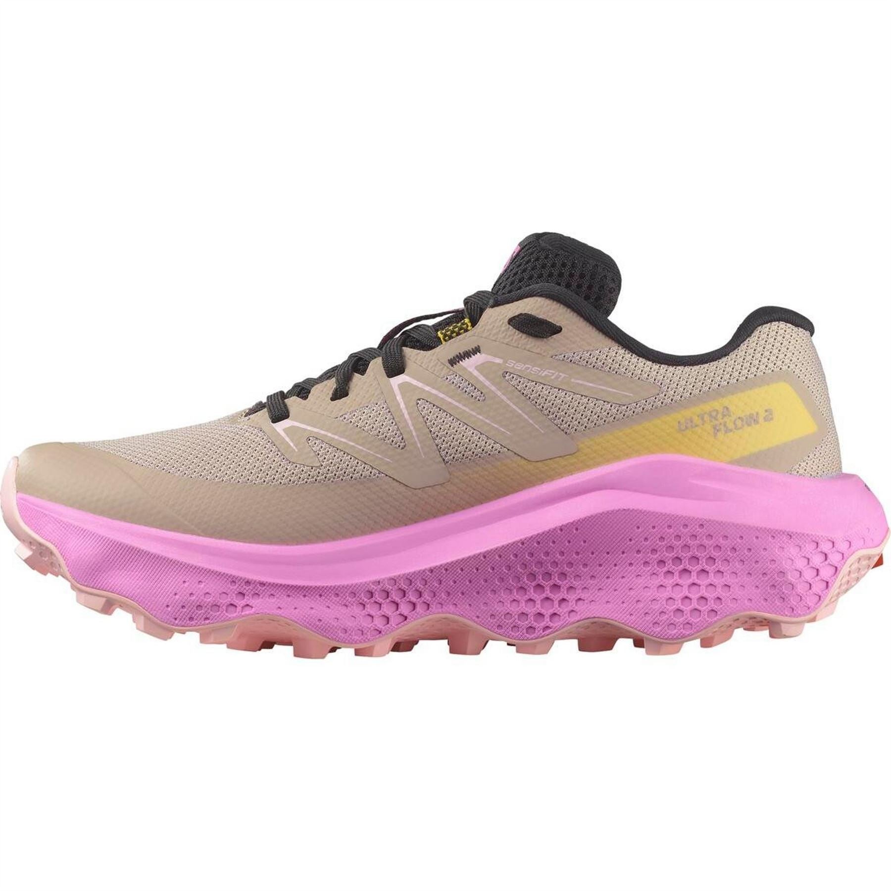 Salomon Womens Ultra Flow 2 W Ethere Cyclamen Bla Trail Running