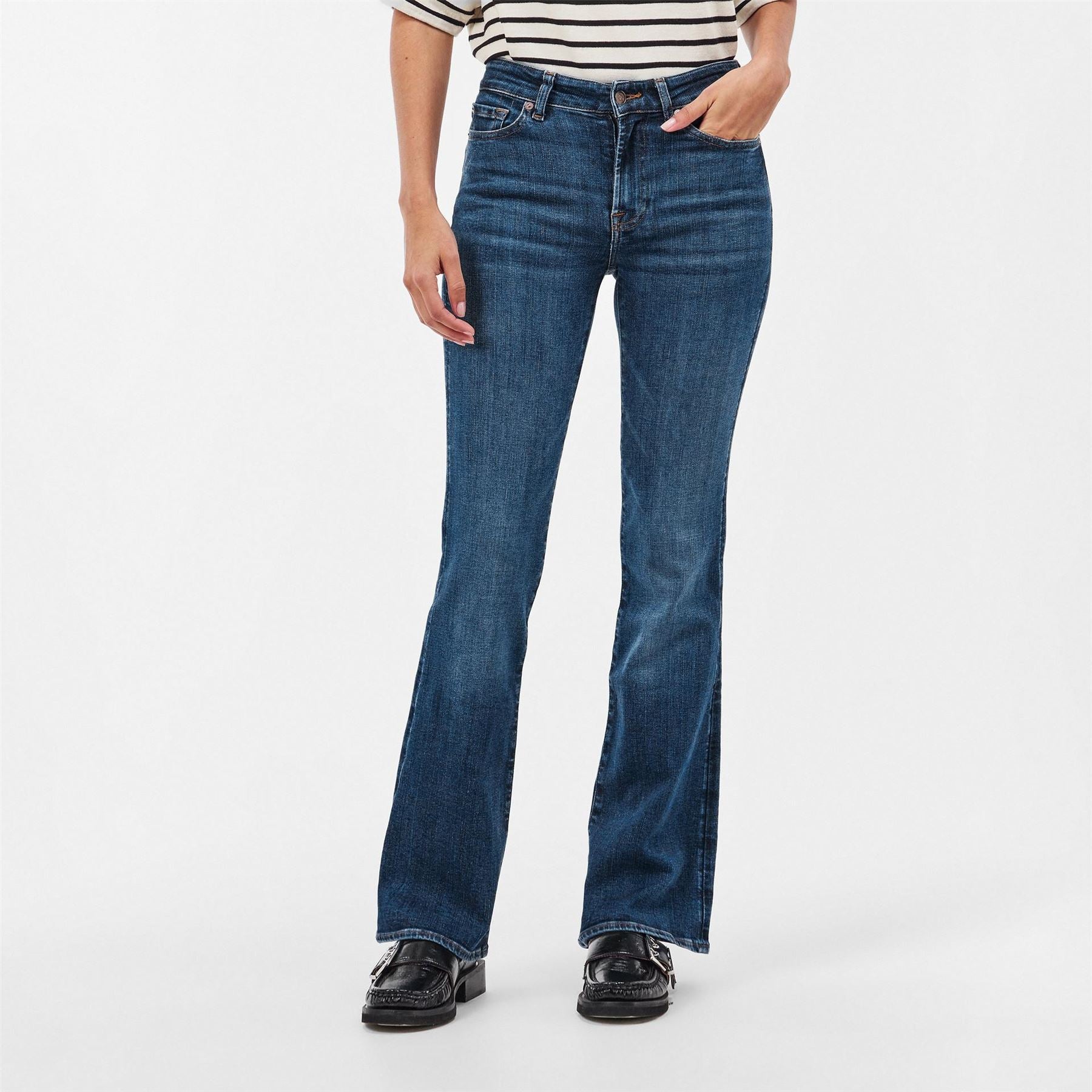 7 For All Mankind Leggy Five Pocket Design Jeans