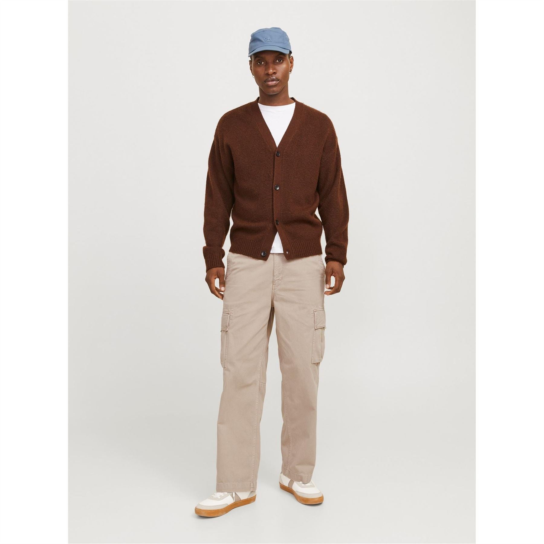 Jack and Jones Atlas Solid Patterned Wide Leg Cargo