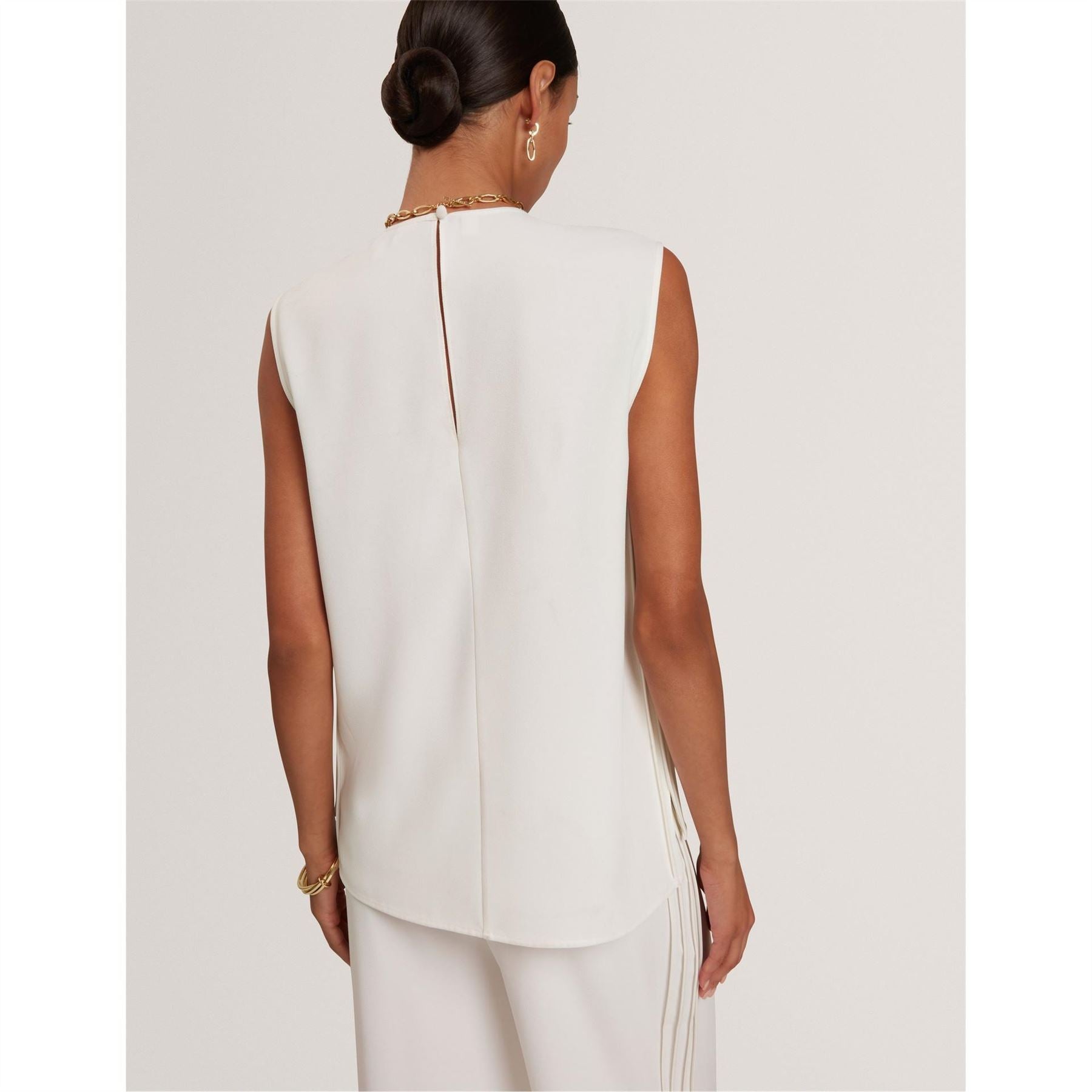 Ted Baker Jewel Neck Sleeveless Shell Blouse