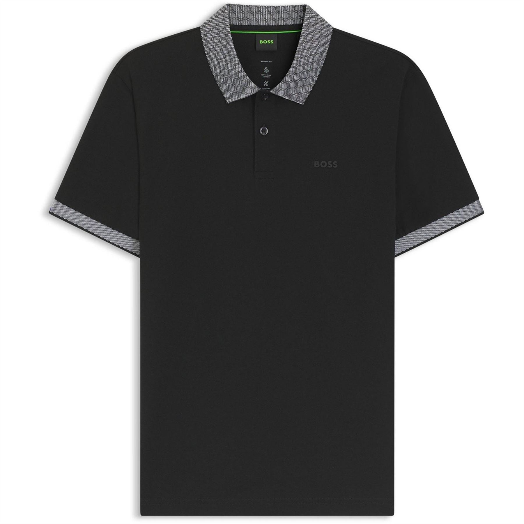 Boss Wordmark Collared Neck Short Sleeve Regular Fit Polo Shirt